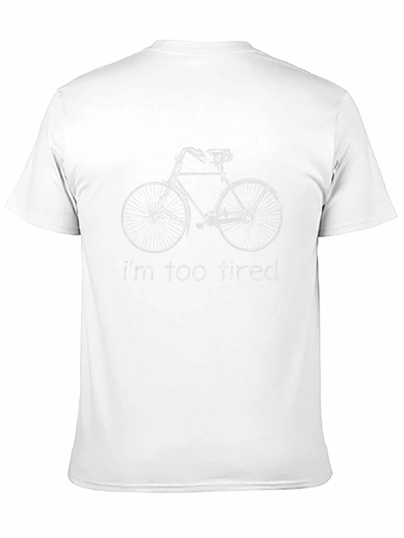 Im Too Tired Bicycle Graphic Tee - Black