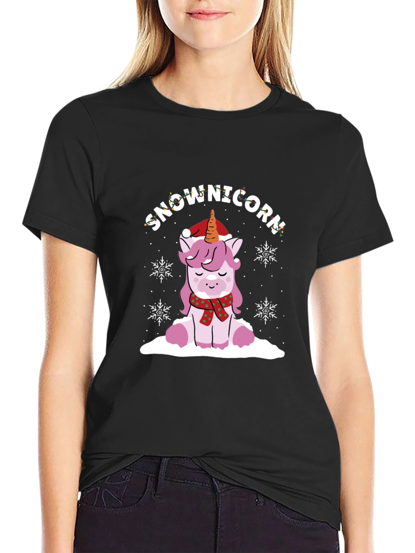 SnowUnicorn Holiday Graphic Tee