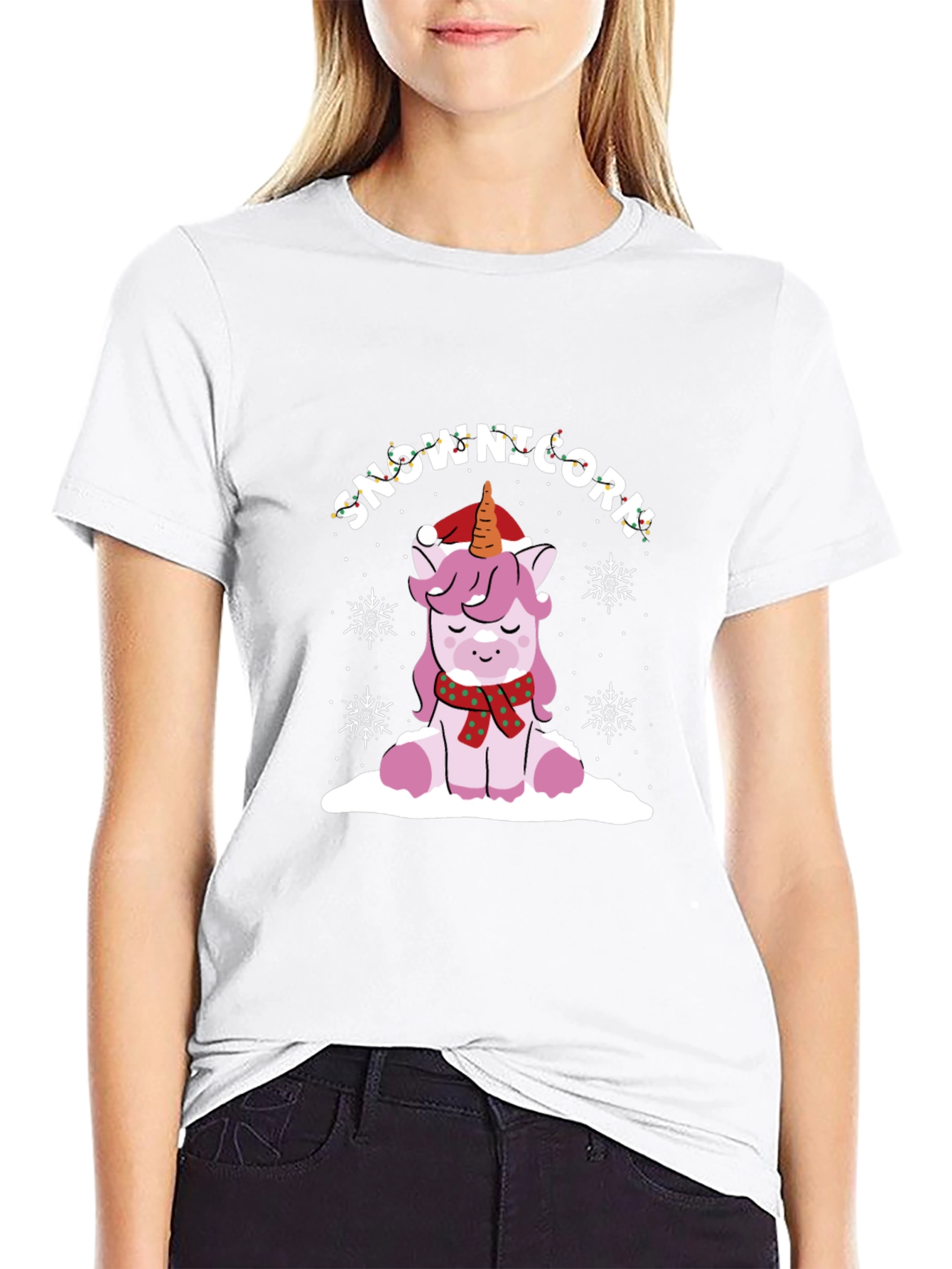 SnowUnicorn Holiday Graphic Tee