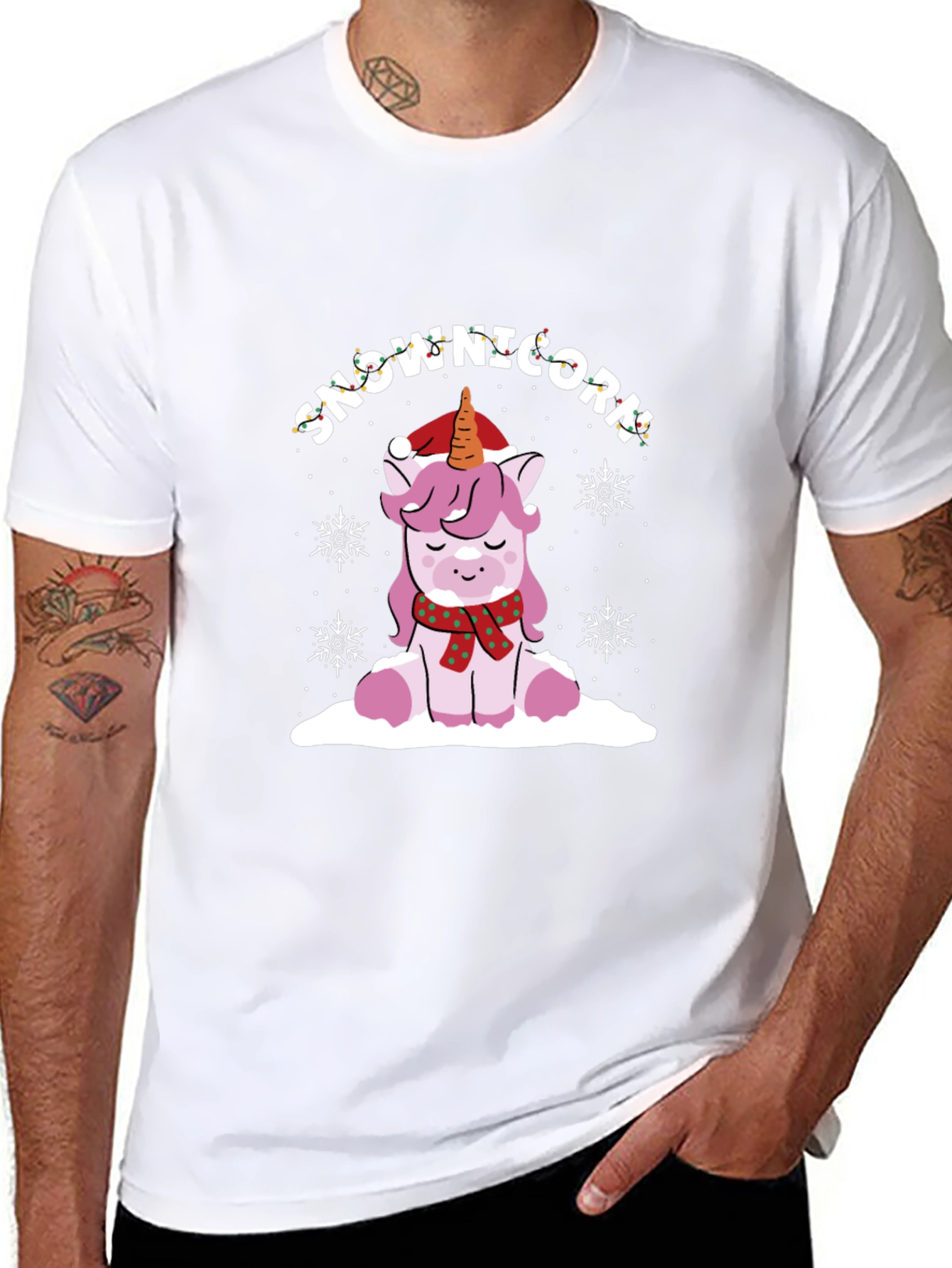 SnowUnicorn Holiday Graphic Tee