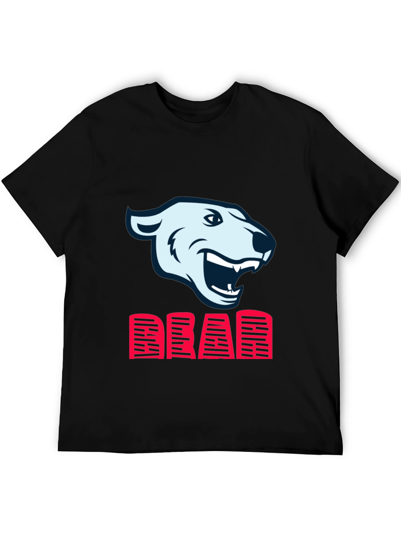 Black T-Shirt with Bear and DEAR Graphic