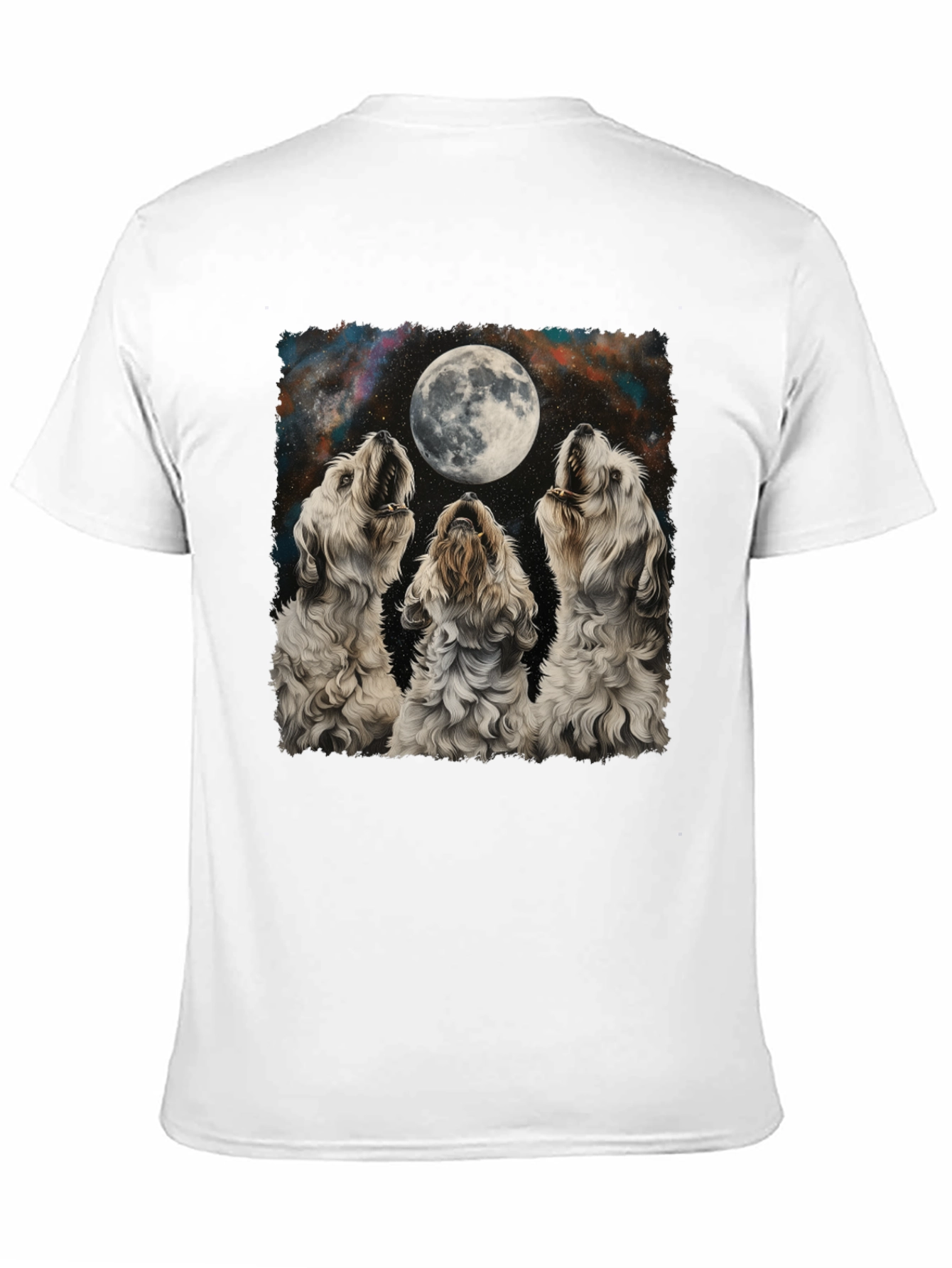 Dog Howling at Moon Graphic T-Shirt