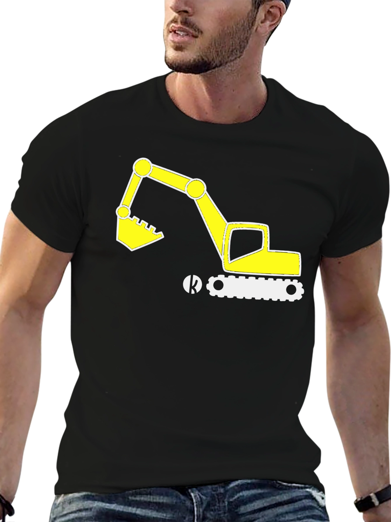 Excavator Graphic Tee - Construction Vehicle T-Shirt