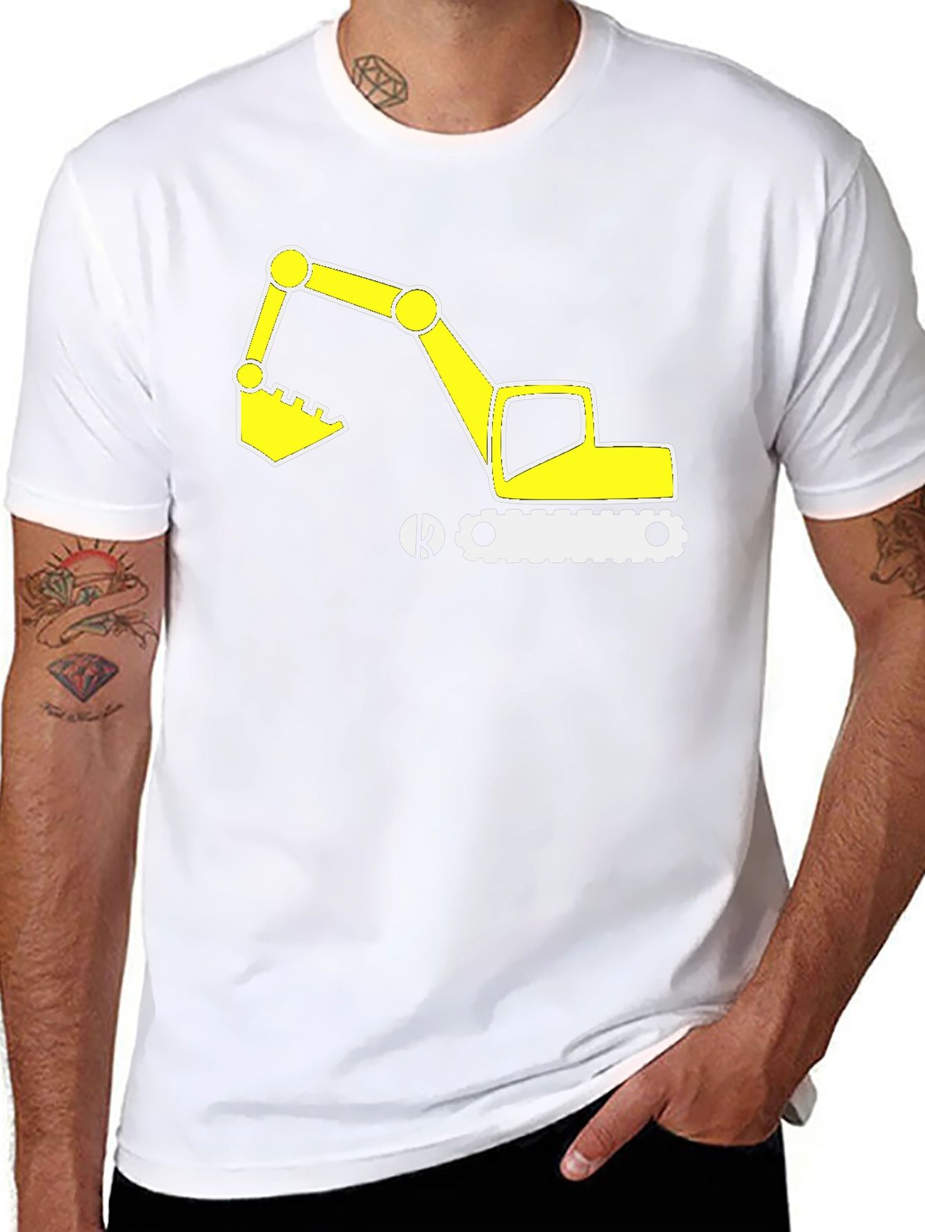 Excavator Graphic Tee - Construction Vehicle T-Shirt