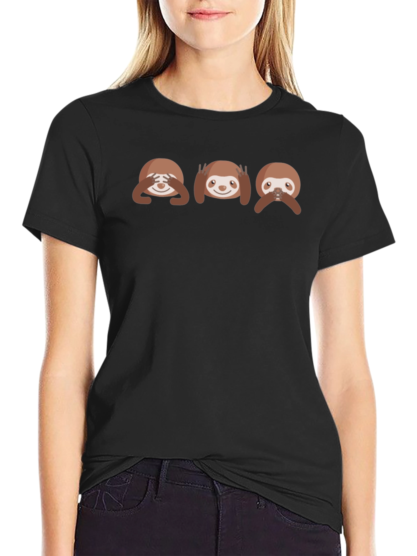 Sloth See Hear Speak No Evil Graphic T-Shirt