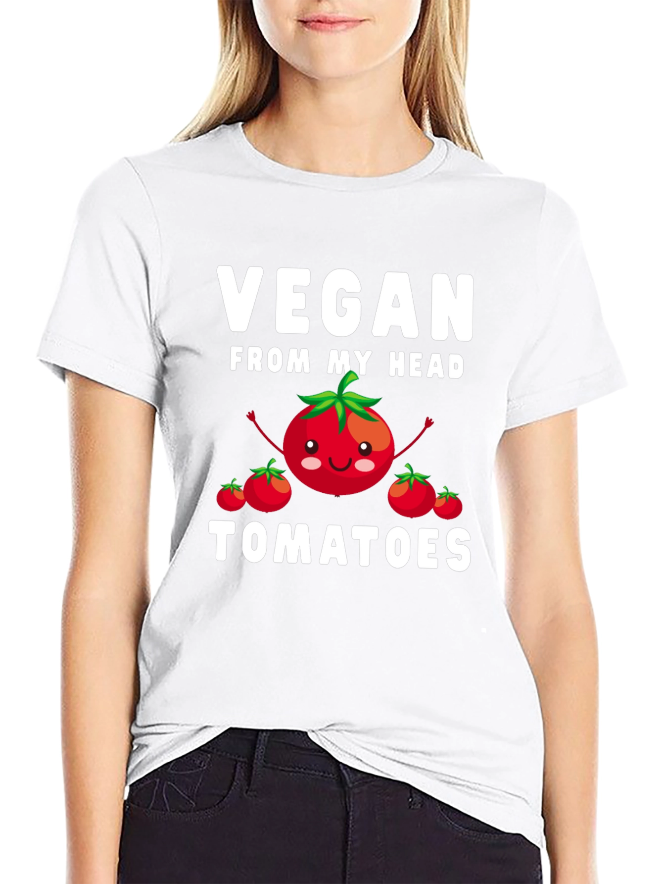 Vegan From My Head Tomatoes Graphic T-Shirt