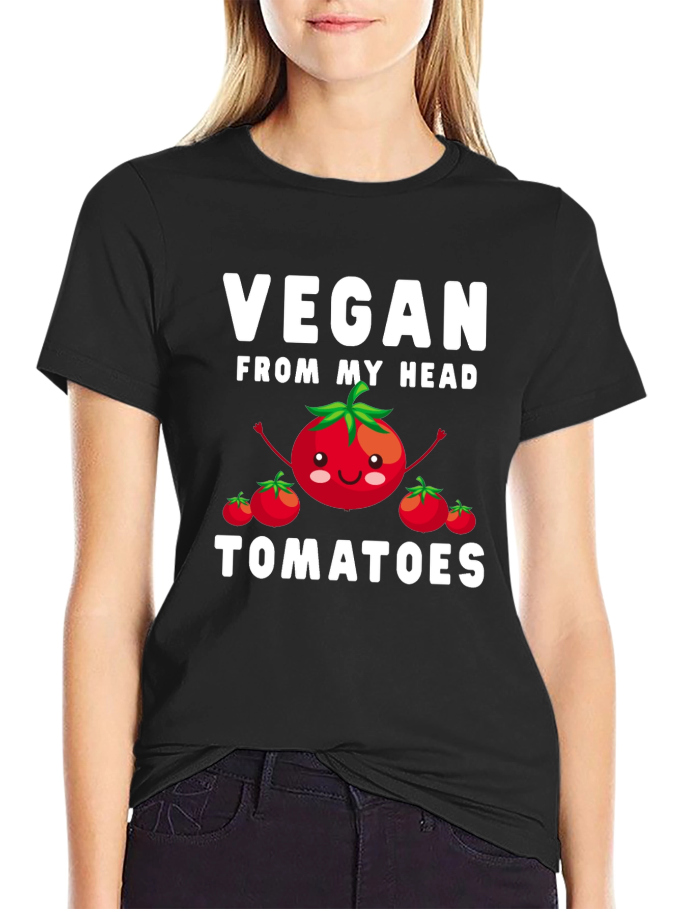 Vegan From My Head Tomatoes Graphic T-Shirt
