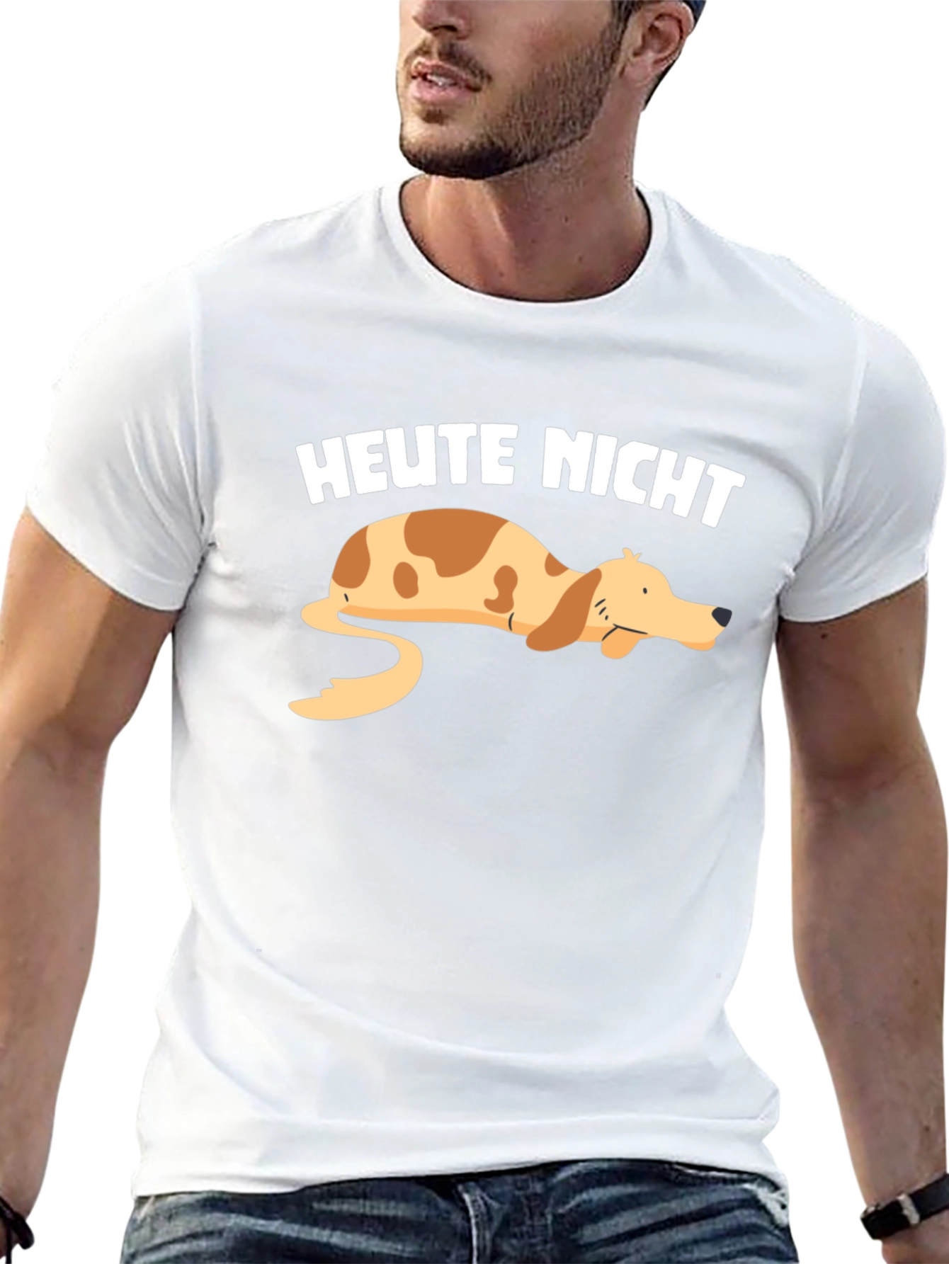 Heute Nicht Lazy Dog Graphic T-Shirt