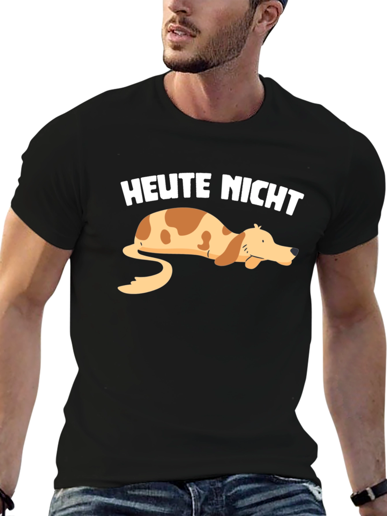 Heute Nicht Lazy Dog Graphic T-Shirt