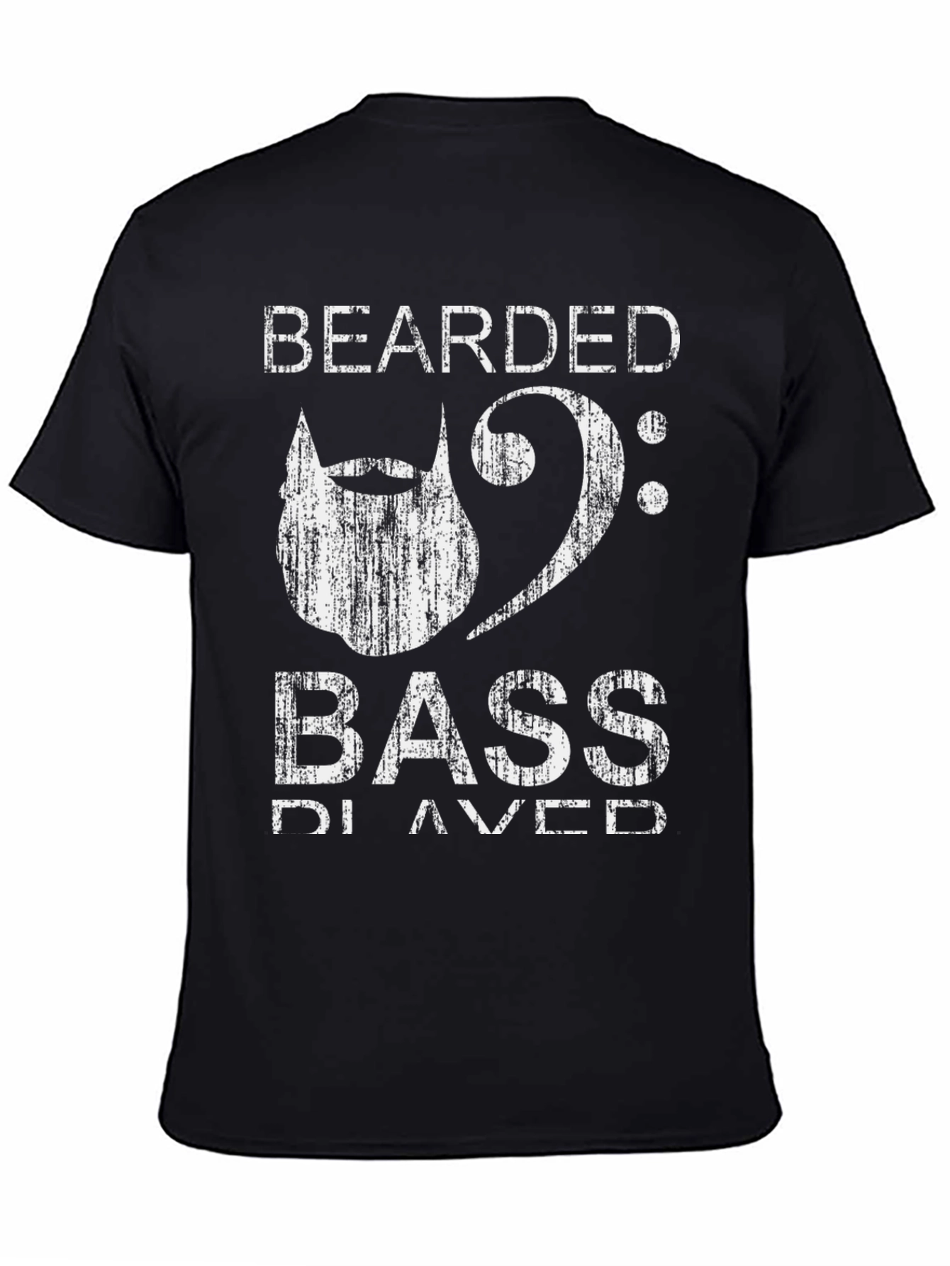 Bearded Bass Player Black T-Shirt