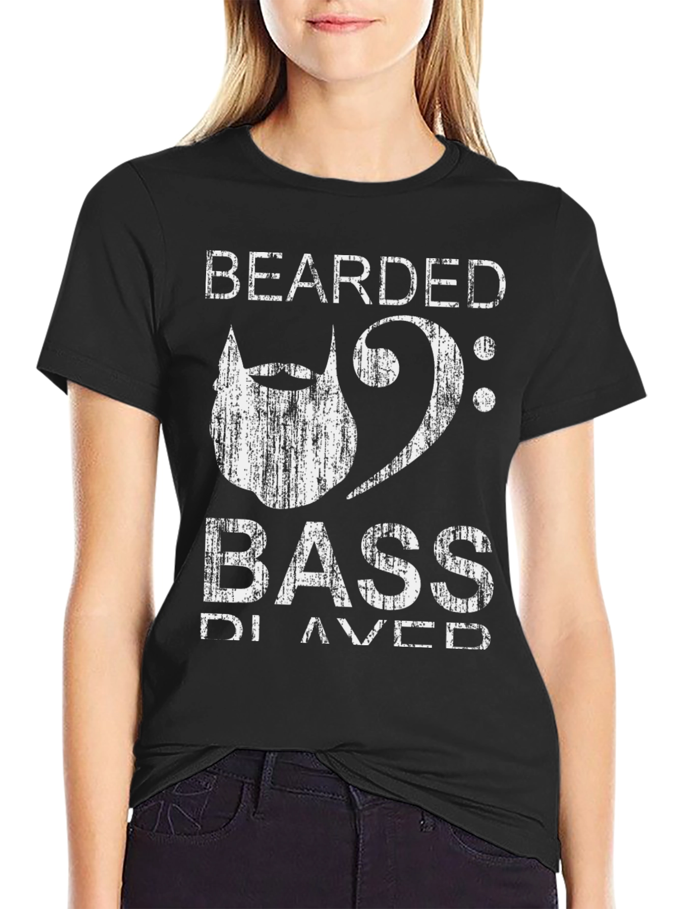 Bearded Bass Player Black T-Shirt