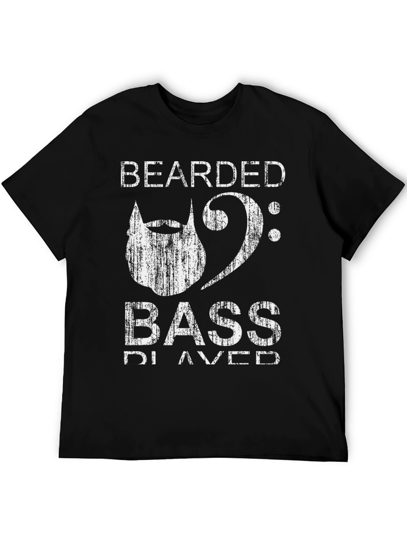 Bearded Bass Player Black T-Shirt
