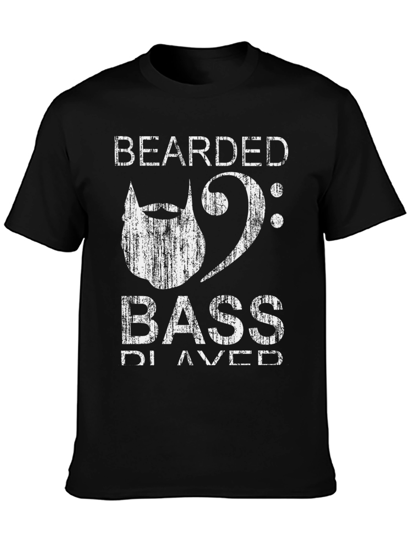 Bearded Bass Player Black T-Shirt