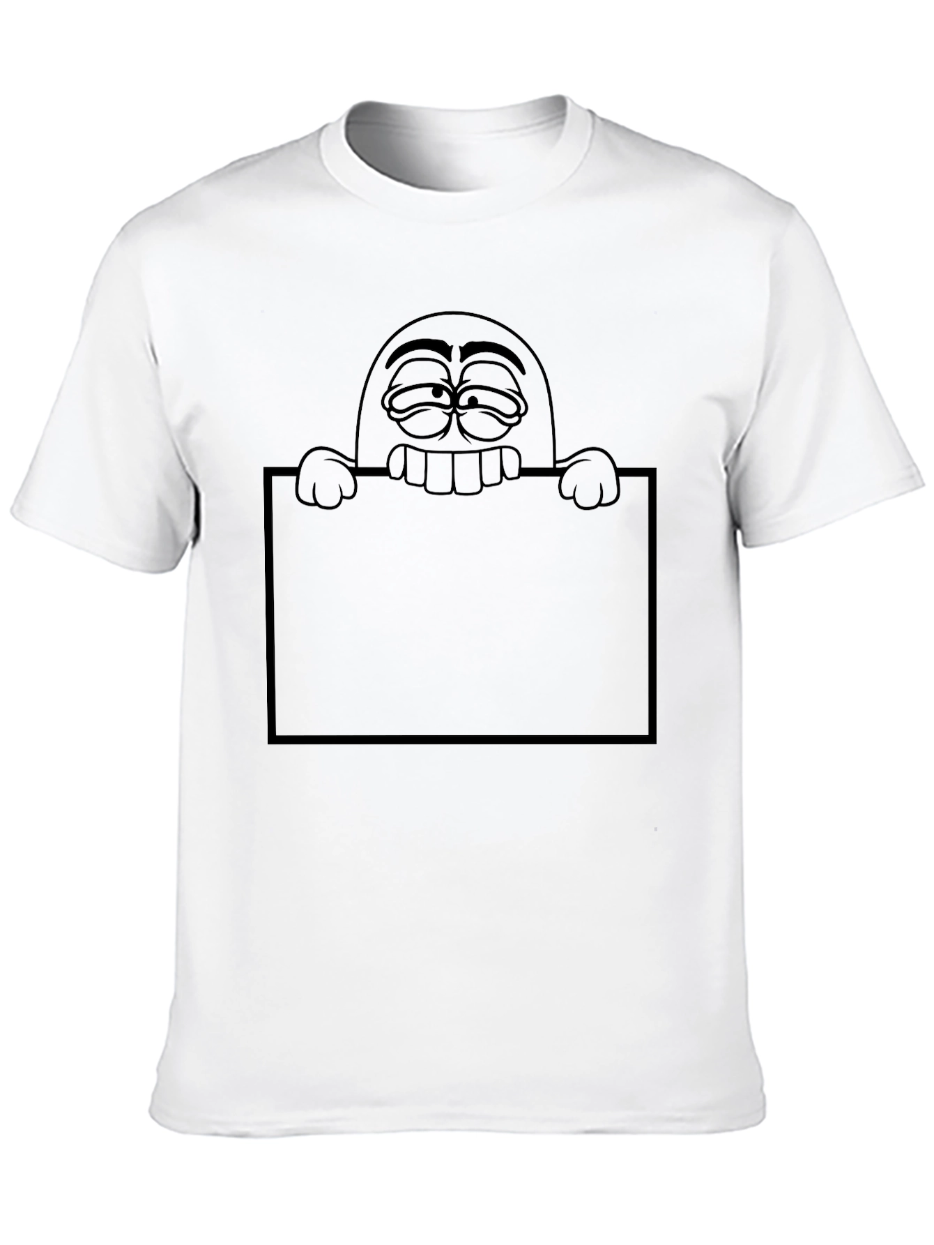 Funny Cartoon Graphic Black T-Shirt