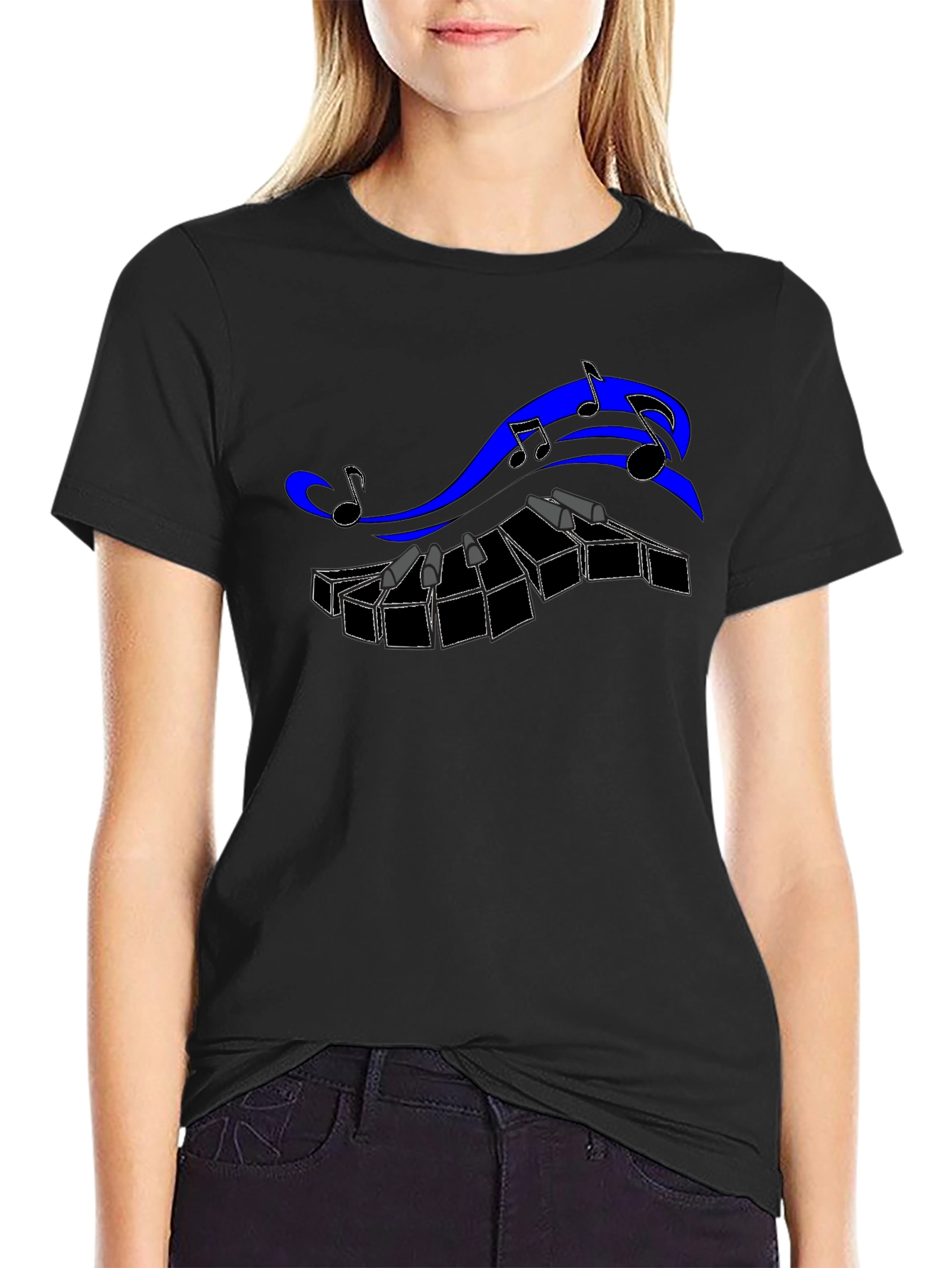 Musical Keyboard T-Shirt - Black