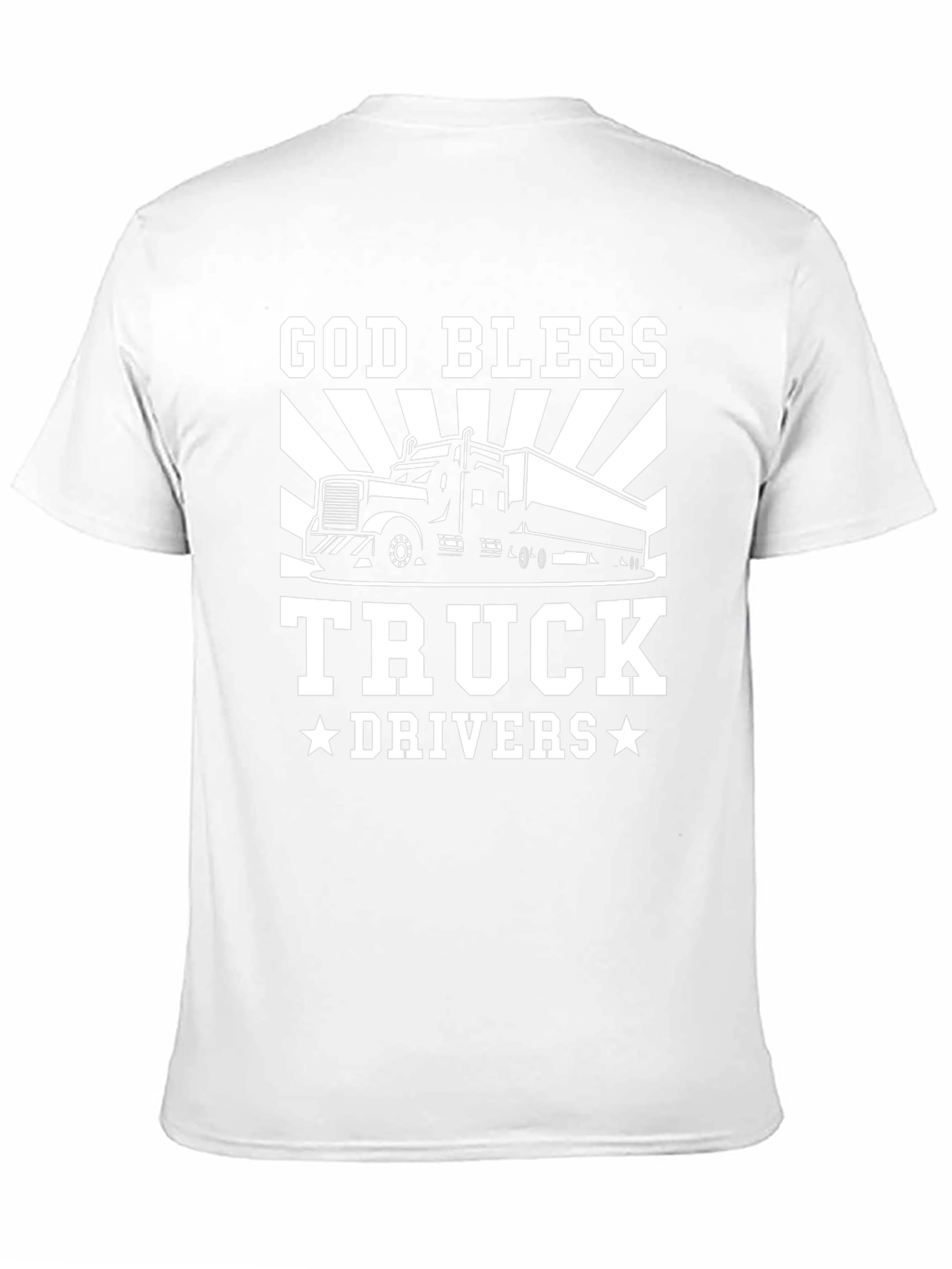 God Bless Truck Drivers Black Graphic T-Shirt
