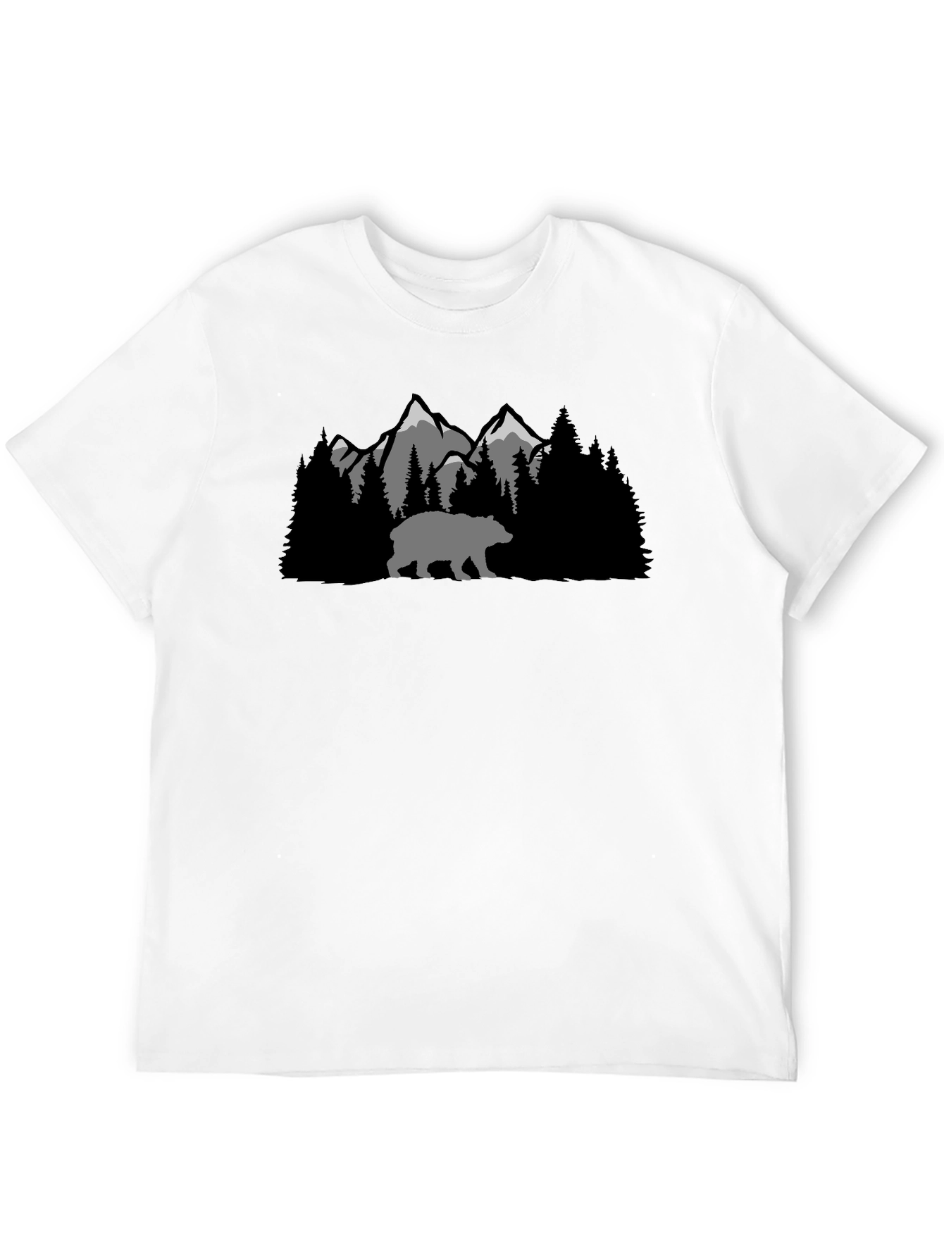 Mountain Bear Graphic Tee - Black