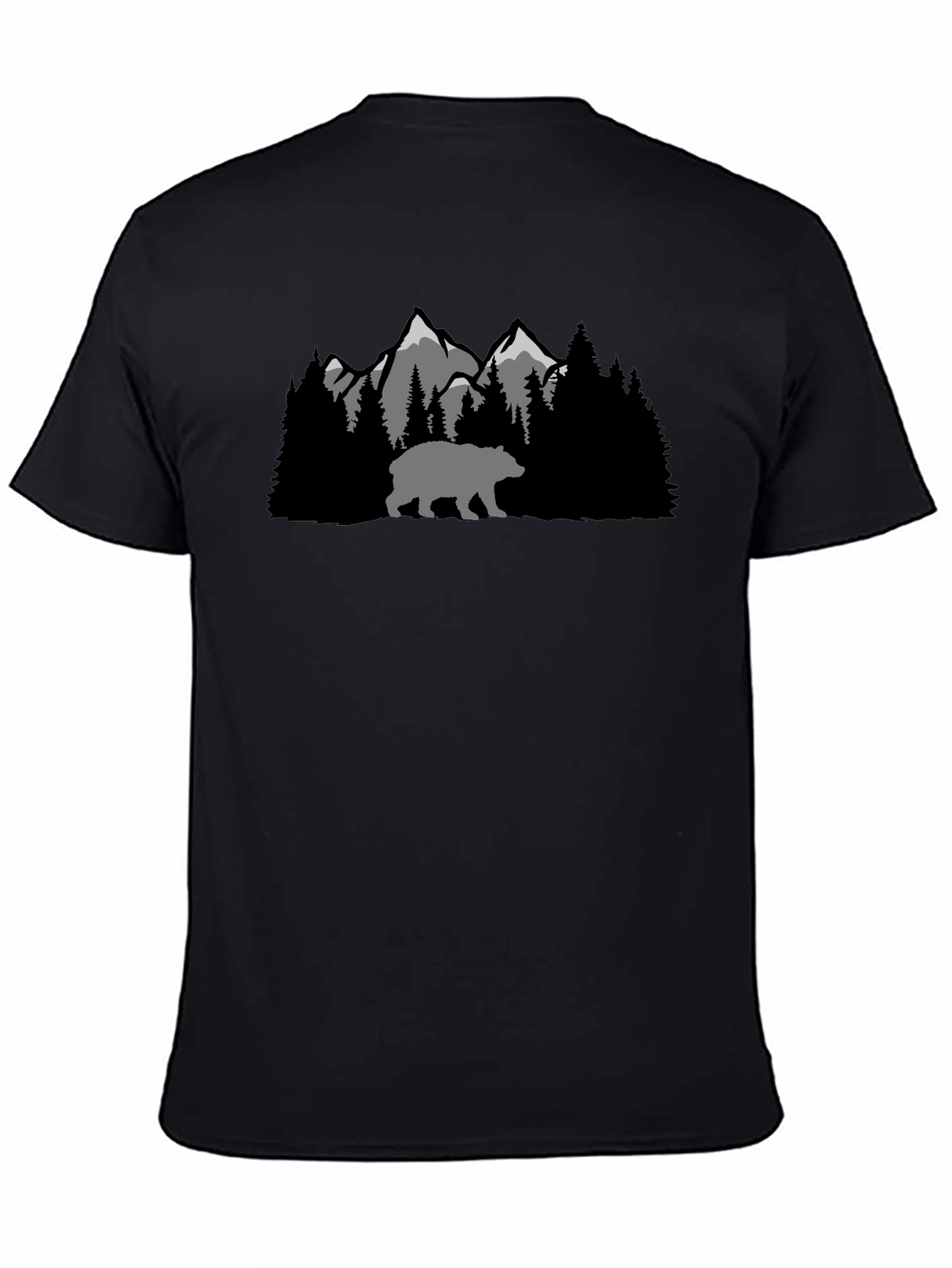 Mountain Bear Graphic Tee - Black
