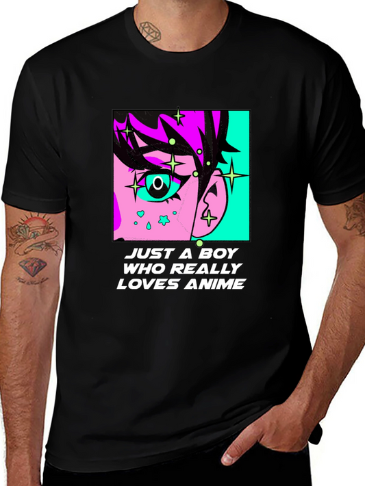 Anime Lover T-Shirt Just a Boy Who Loves Anime Tee
