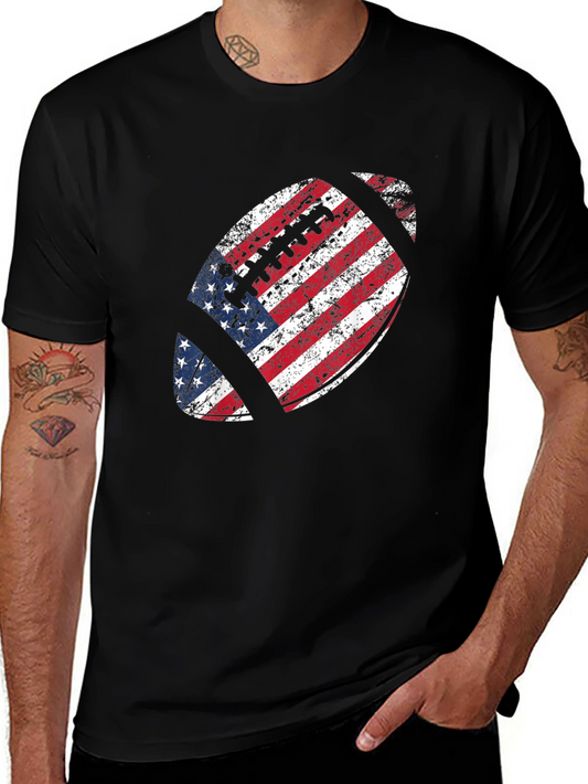 American Flag Football Graphic Tee