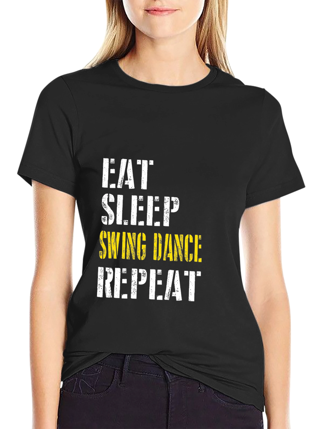 Eat Sleep Swing Dance Repeat Graphic Tee