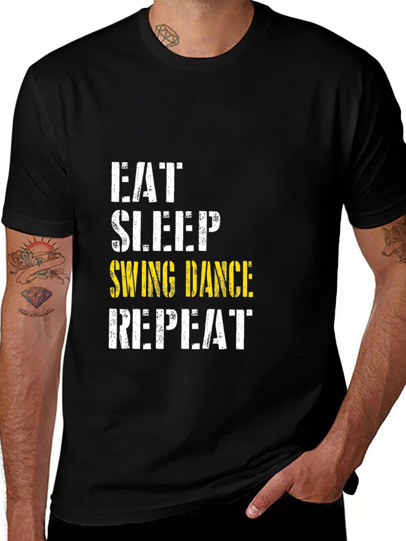 Eat Sleep Swing Dance Repeat Graphic Tee