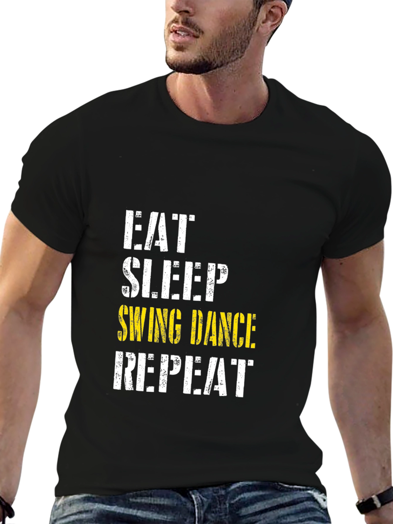Eat Sleep Swing Dance Repeat Graphic Tee