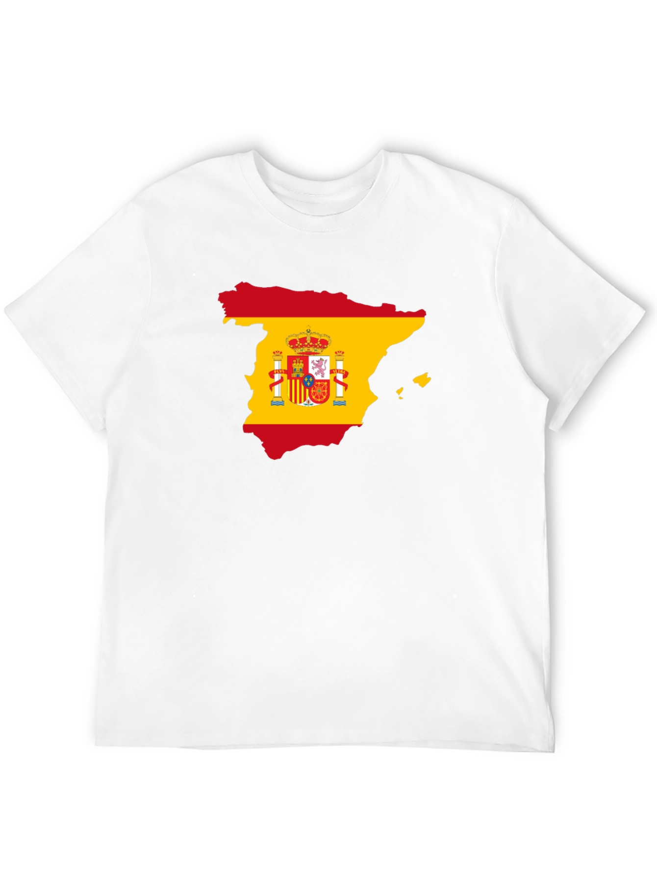 Spain Flag Map T-Shirt - Black Cotton Tee