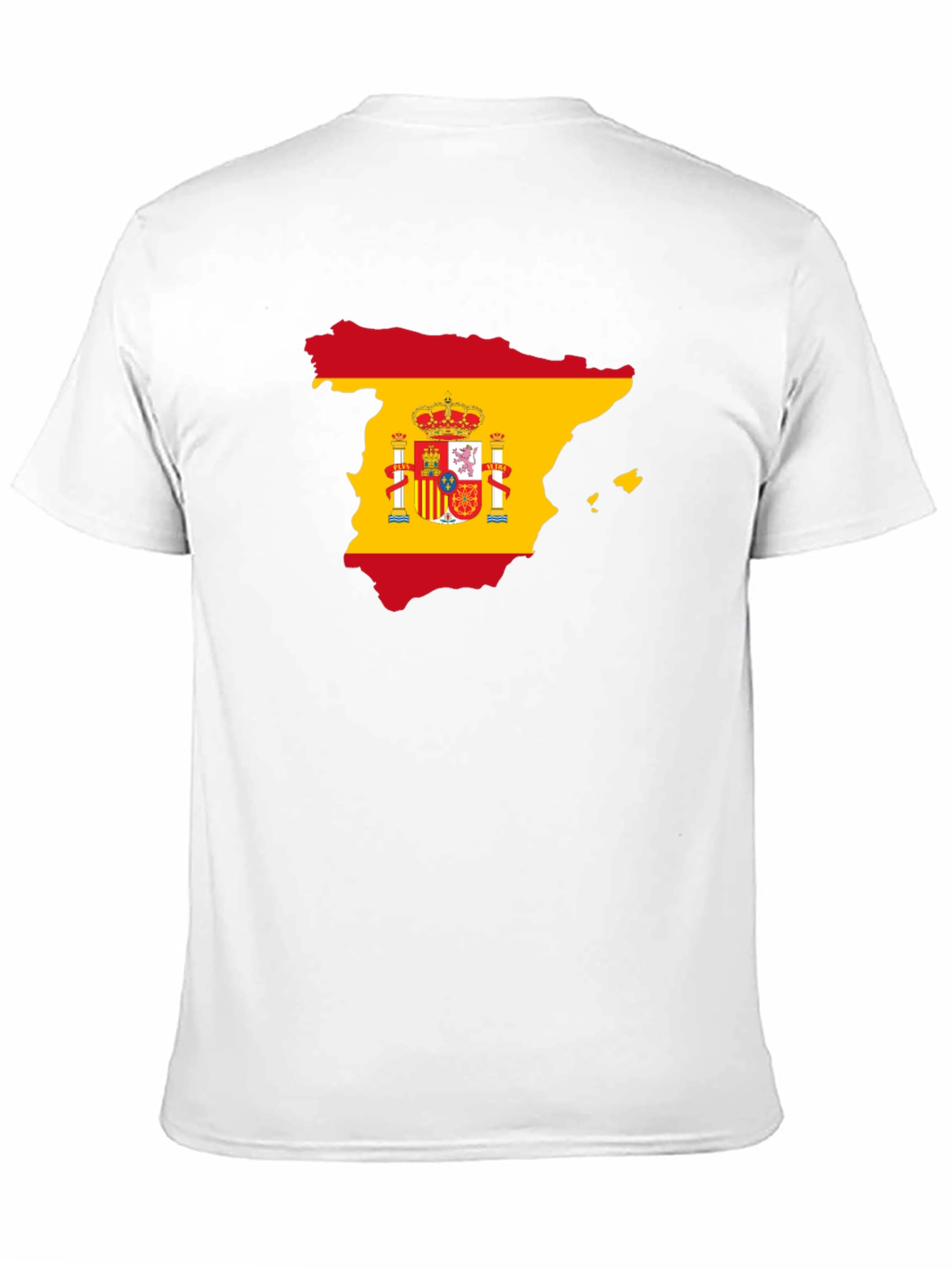 Spain Flag Map T-Shirt - Black Cotton Tee
