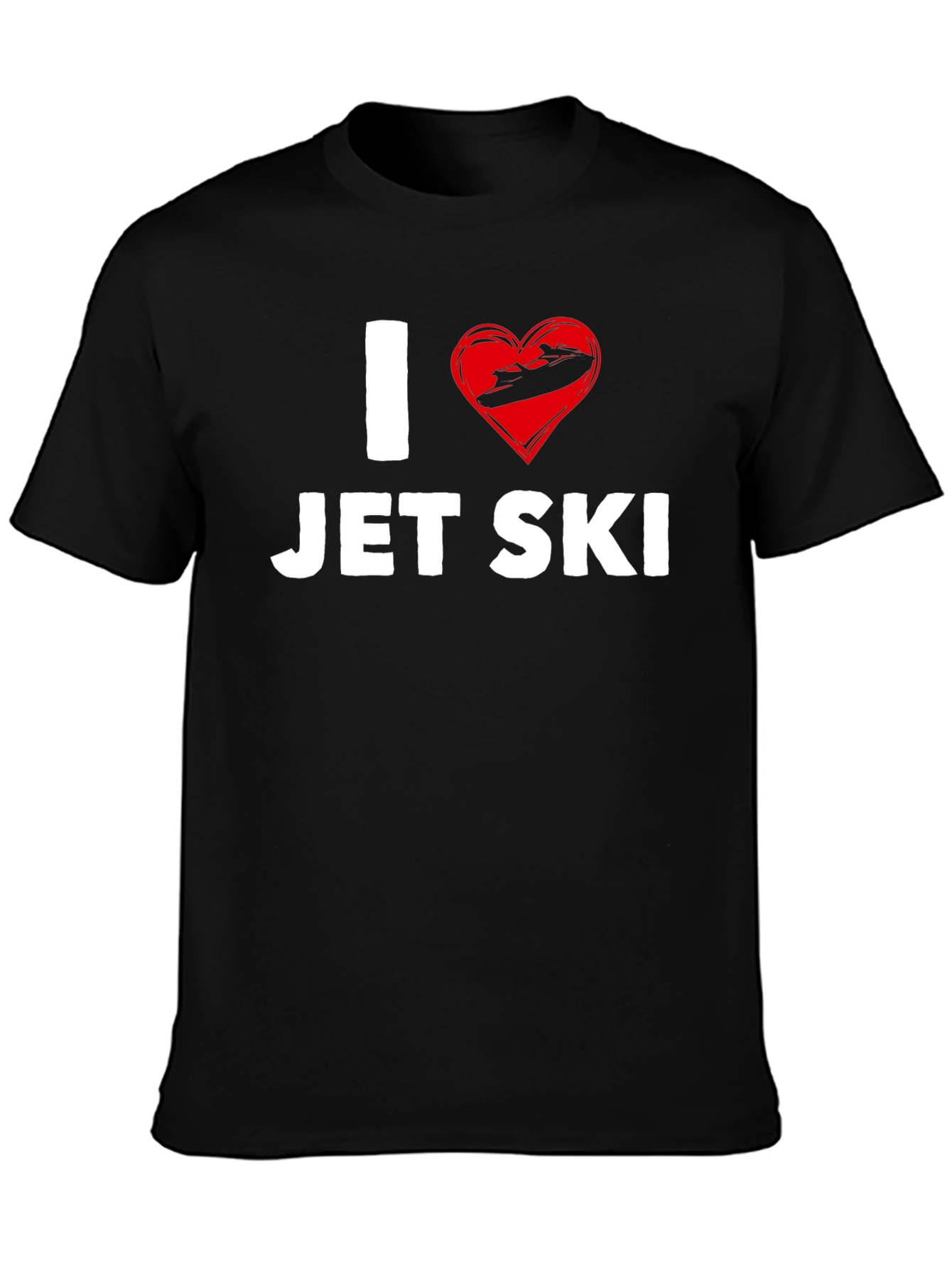 I Heart Jet Ski T-Shirt - Black Graphic Tee