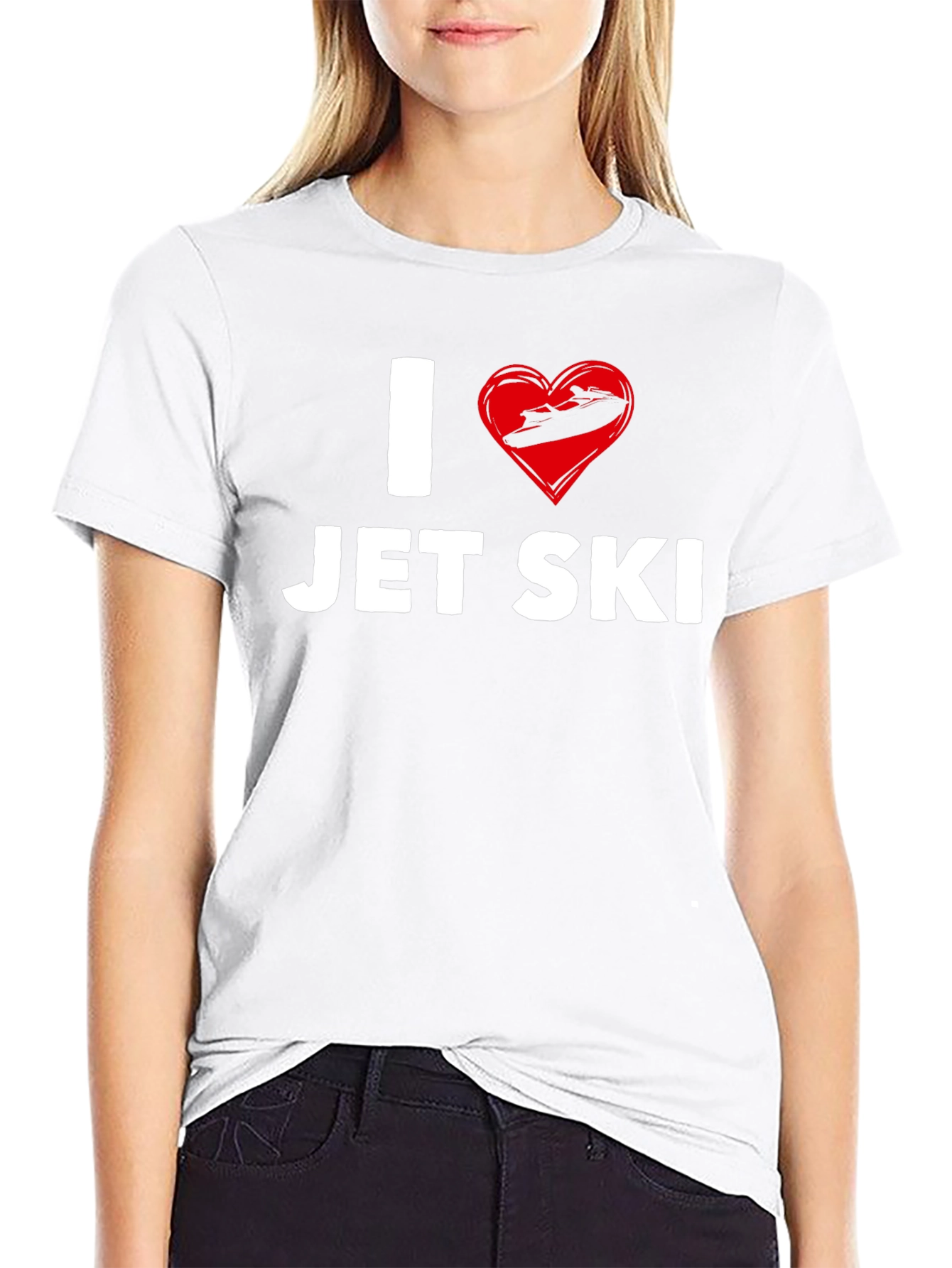 I Heart Jet Ski T-Shirt - Black Graphic Tee