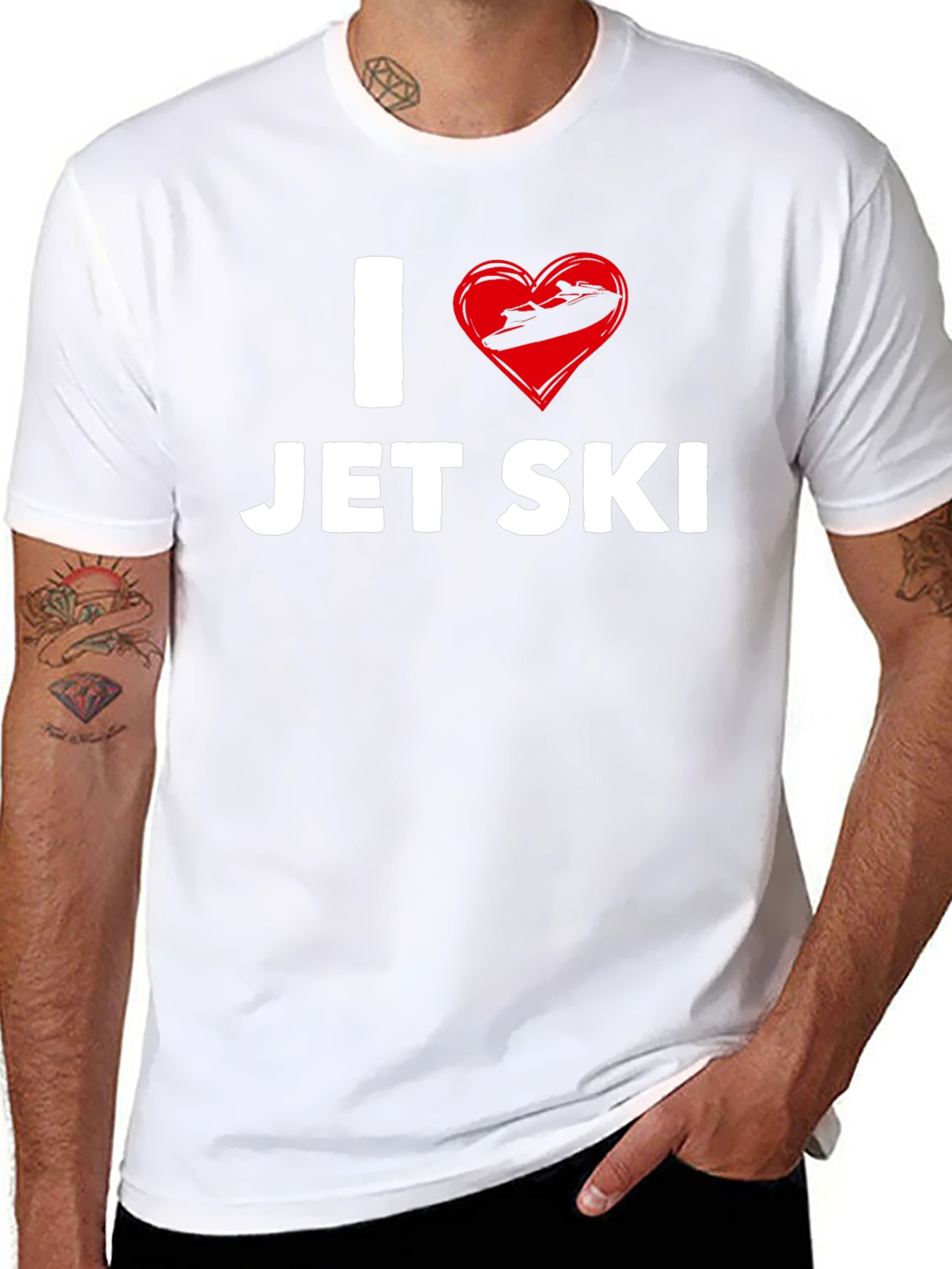 I Heart Jet Ski T-Shirt - Black Graphic Tee