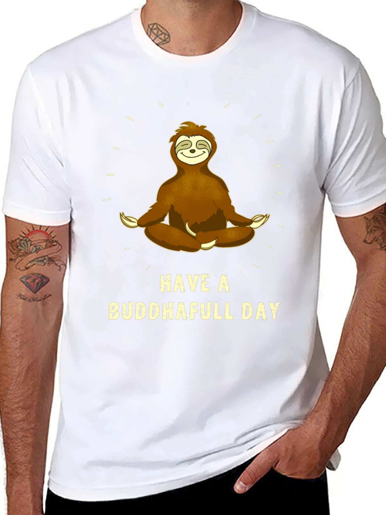 Buddha Sloth Graphic T-Shirt