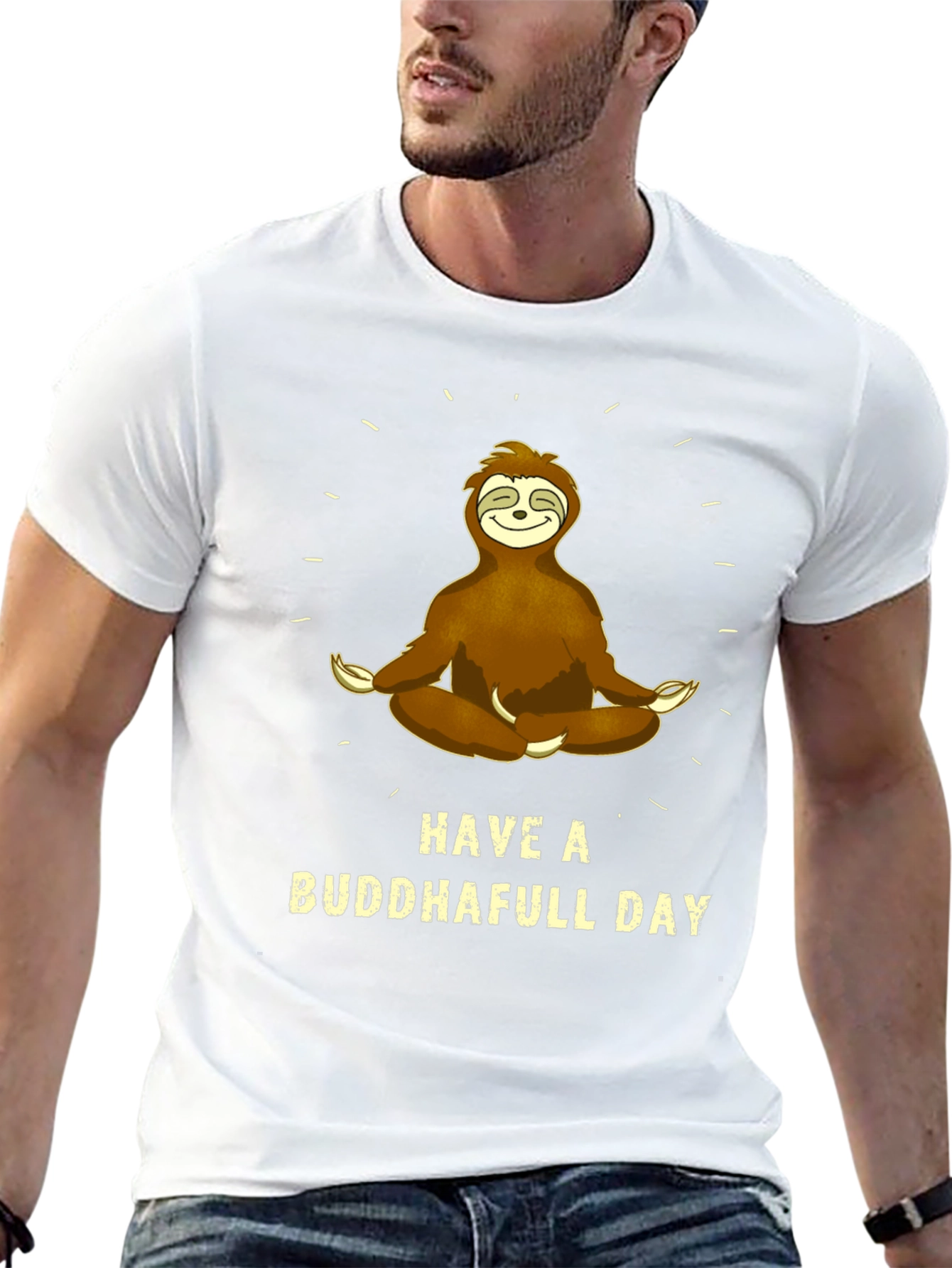 Buddha Sloth Graphic T-Shirt