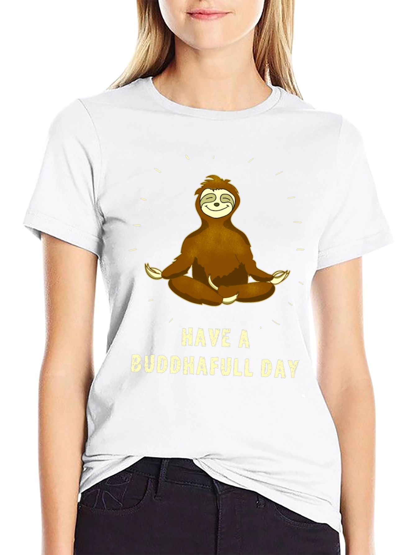 Buddha Sloth Graphic T-Shirt