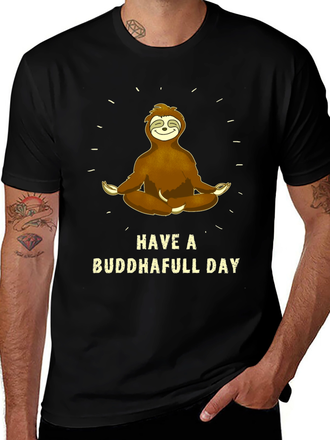 Buddha Sloth Graphic T-Shirt