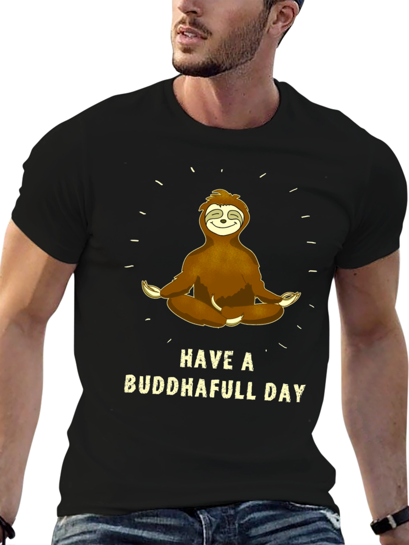 Buddha Sloth Graphic T-Shirt