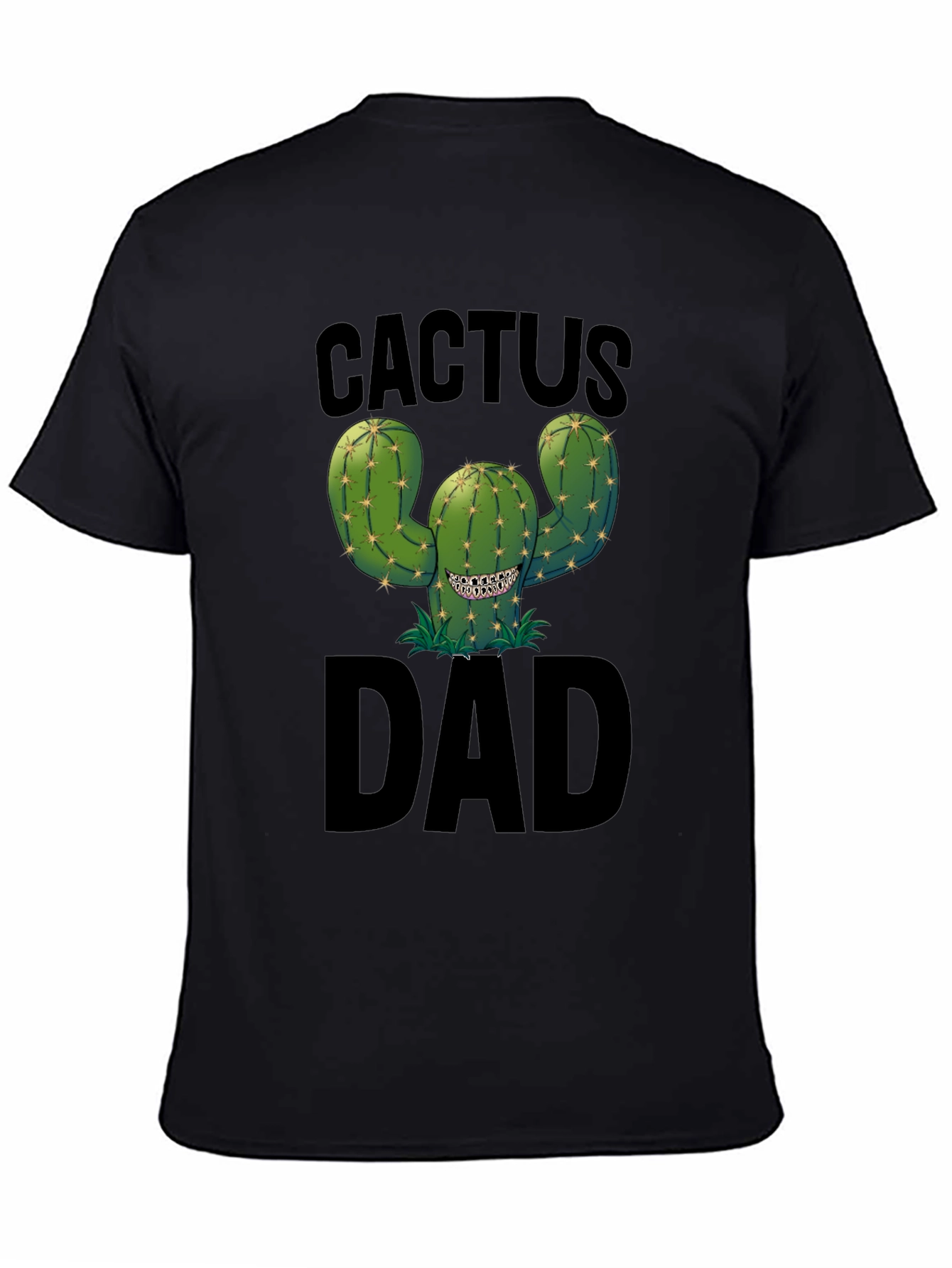 Cactus Dad Black Graphic Tee