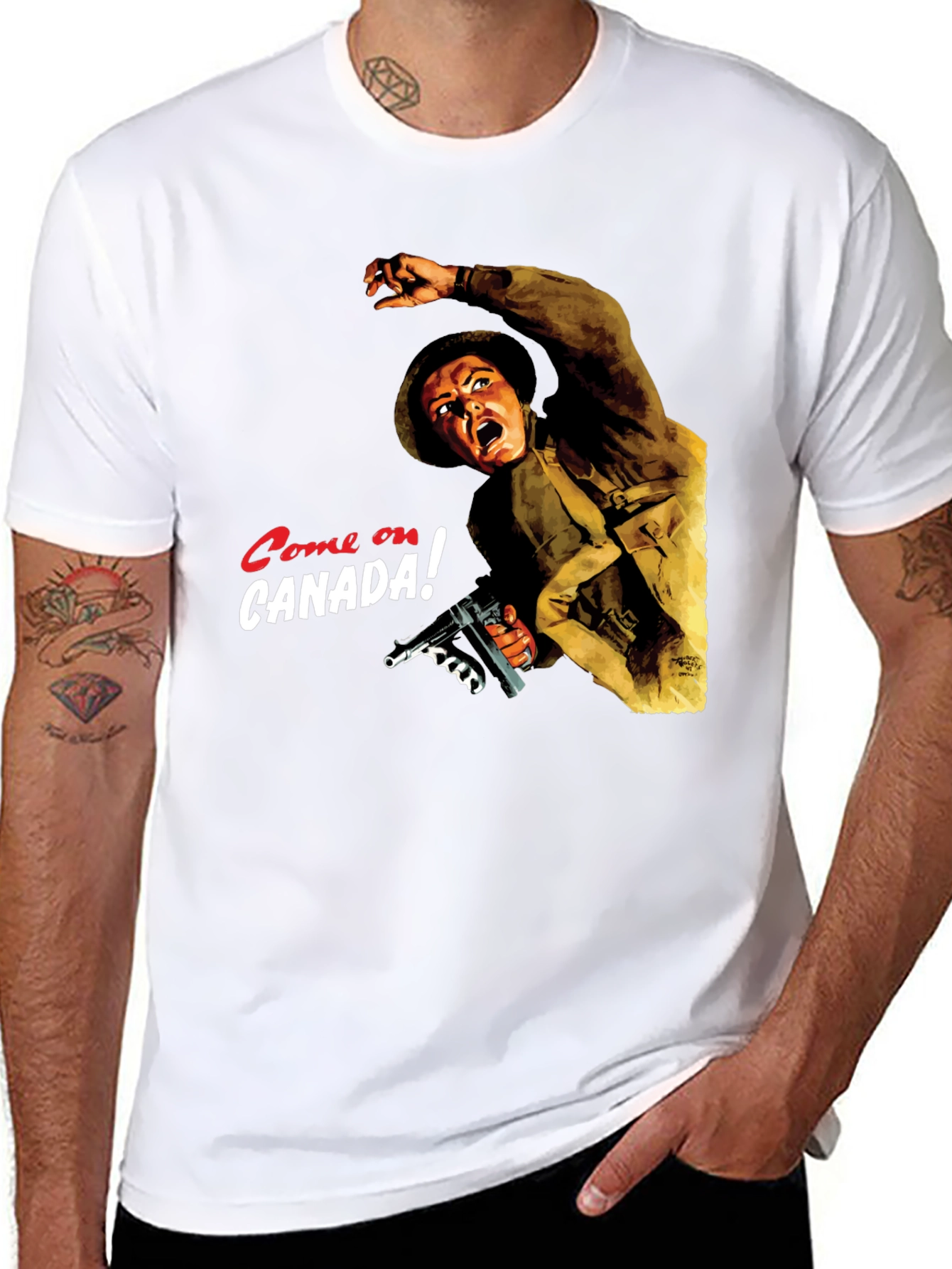 Come On Canada! Graphic T-Shirt - Patriotic Design