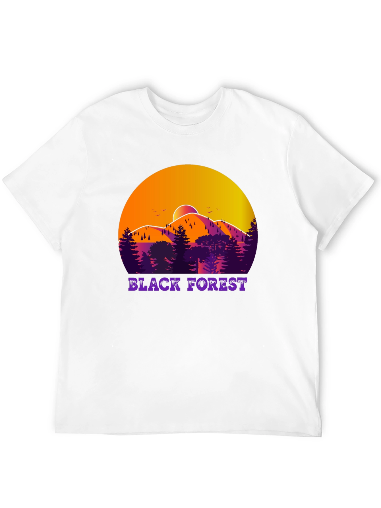 Black Forest T-Shirt - Mountain Scene Design