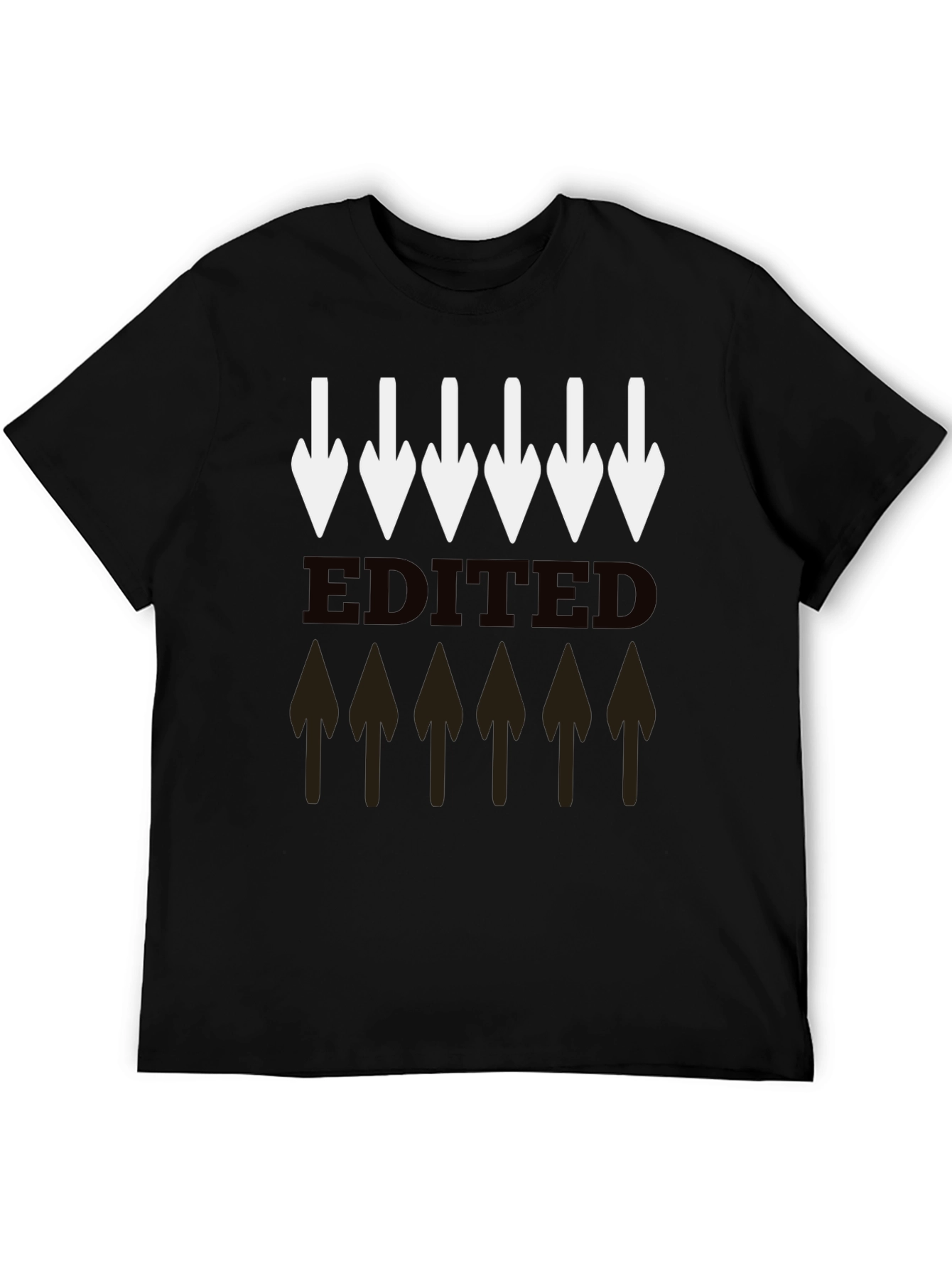 Graphic Arrows T-Shirt - Casual Black Tee