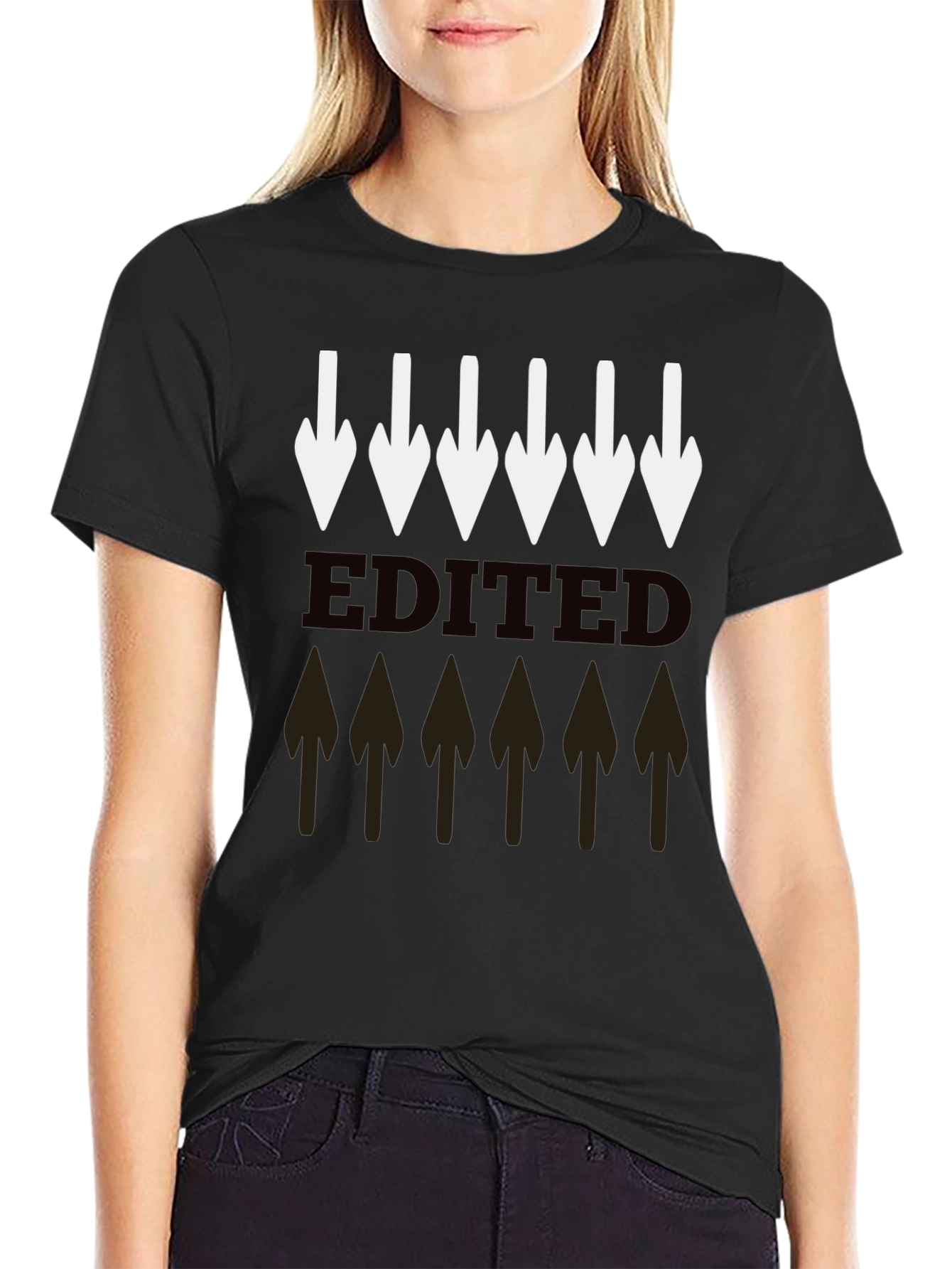 Graphic Arrows T-Shirt - Casual Black Tee