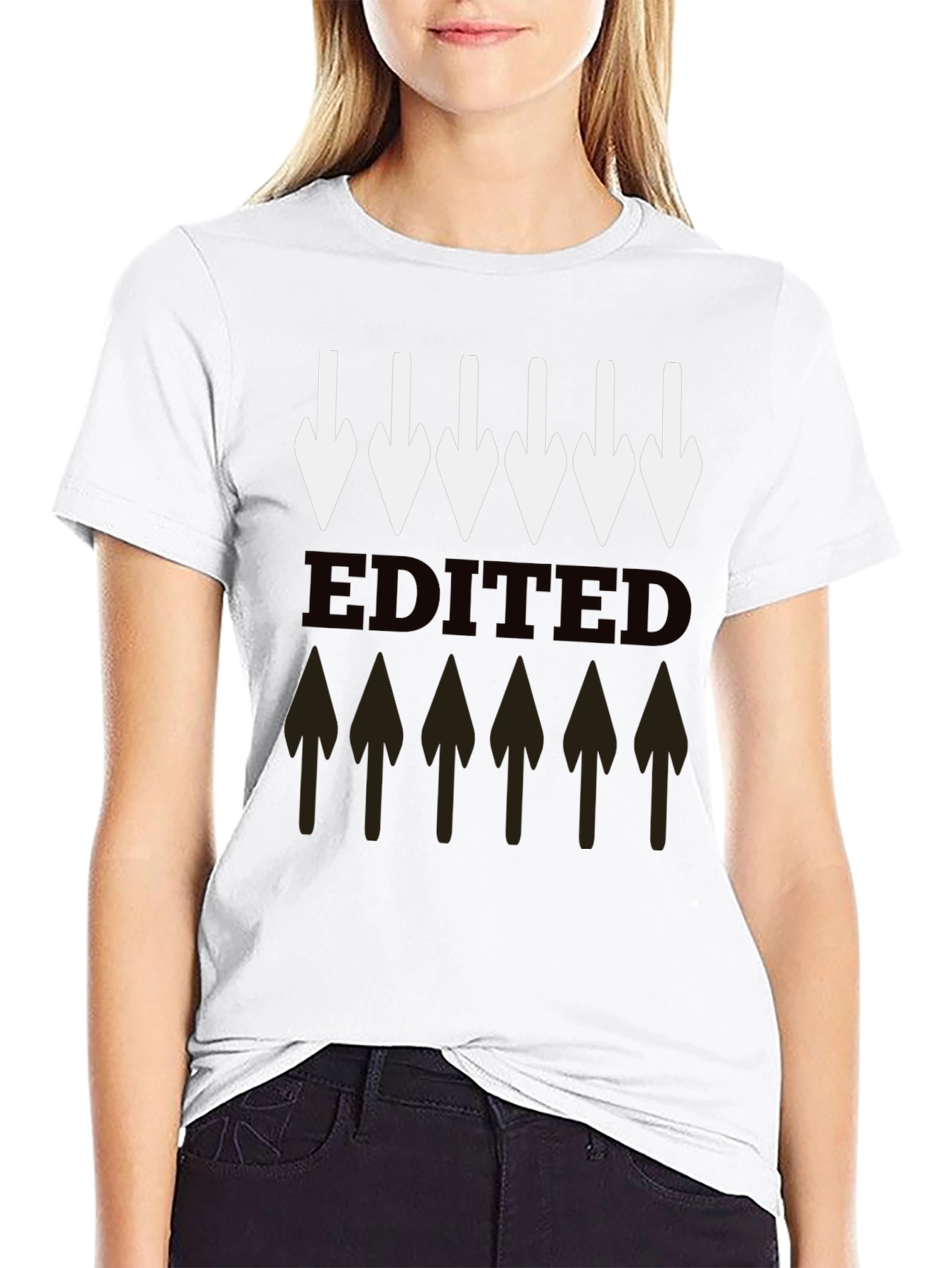 Graphic Arrows T-Shirt - Casual Black Tee