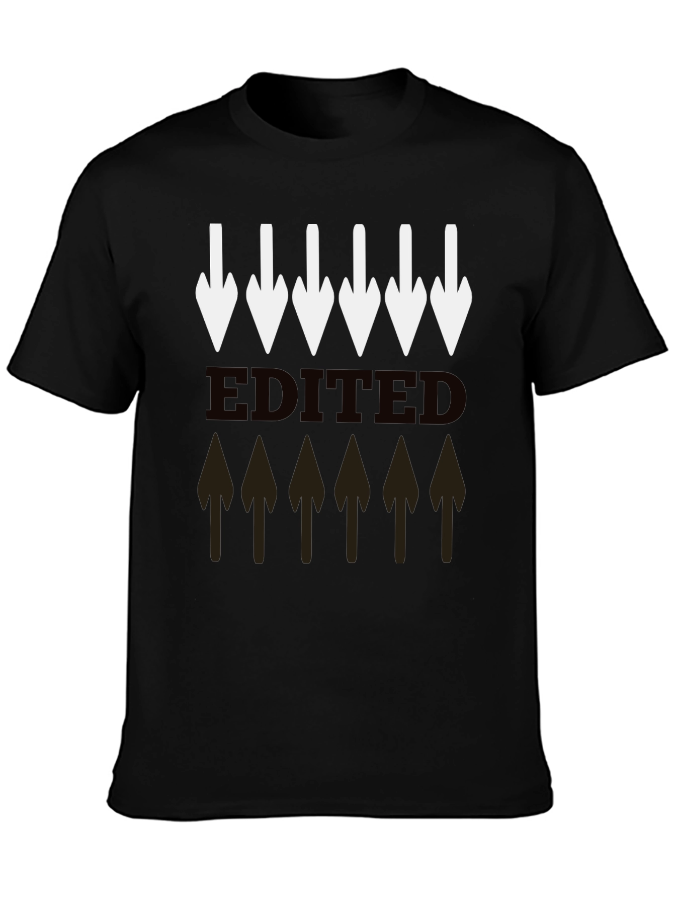 Graphic Arrows T-Shirt - Casual Black Tee
