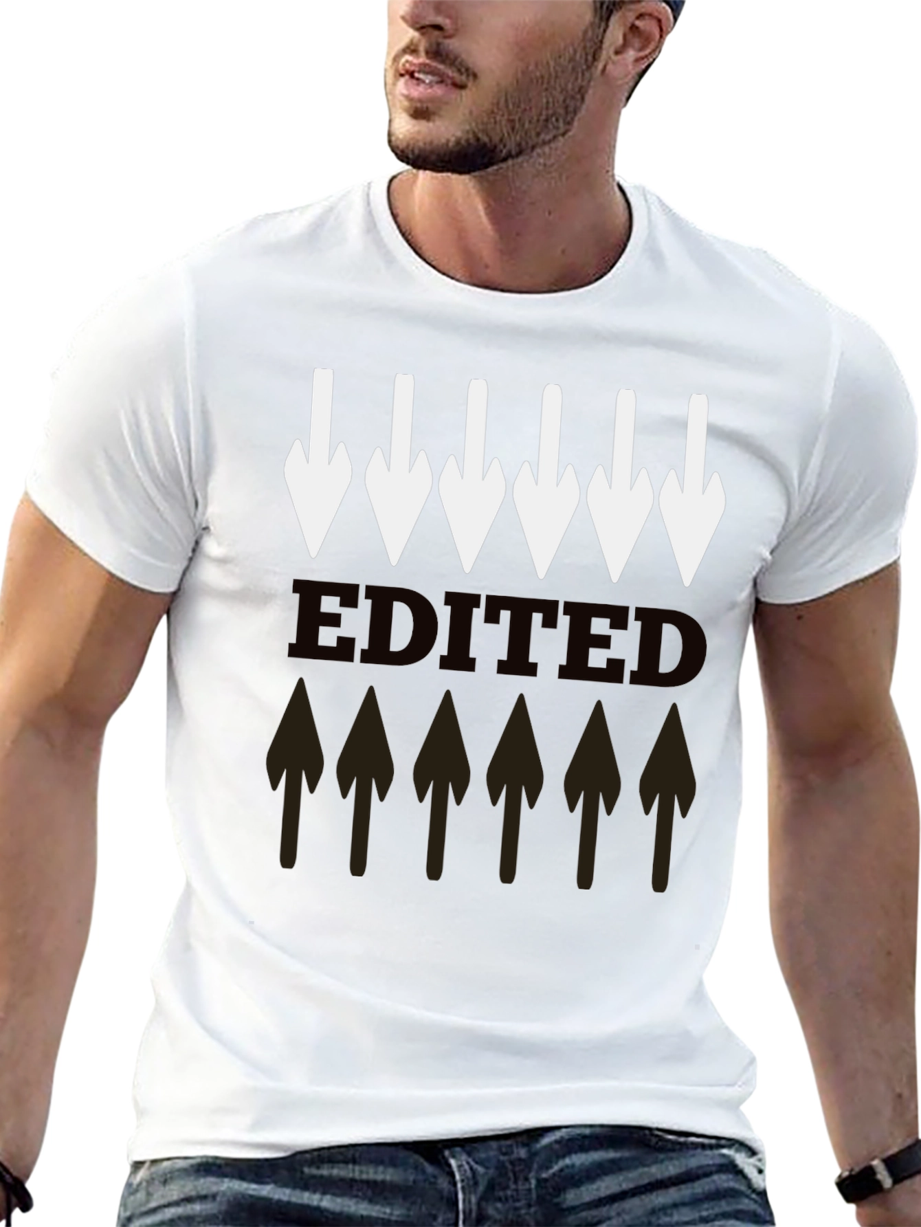 Graphic Arrows T-Shirt - Casual Black Tee