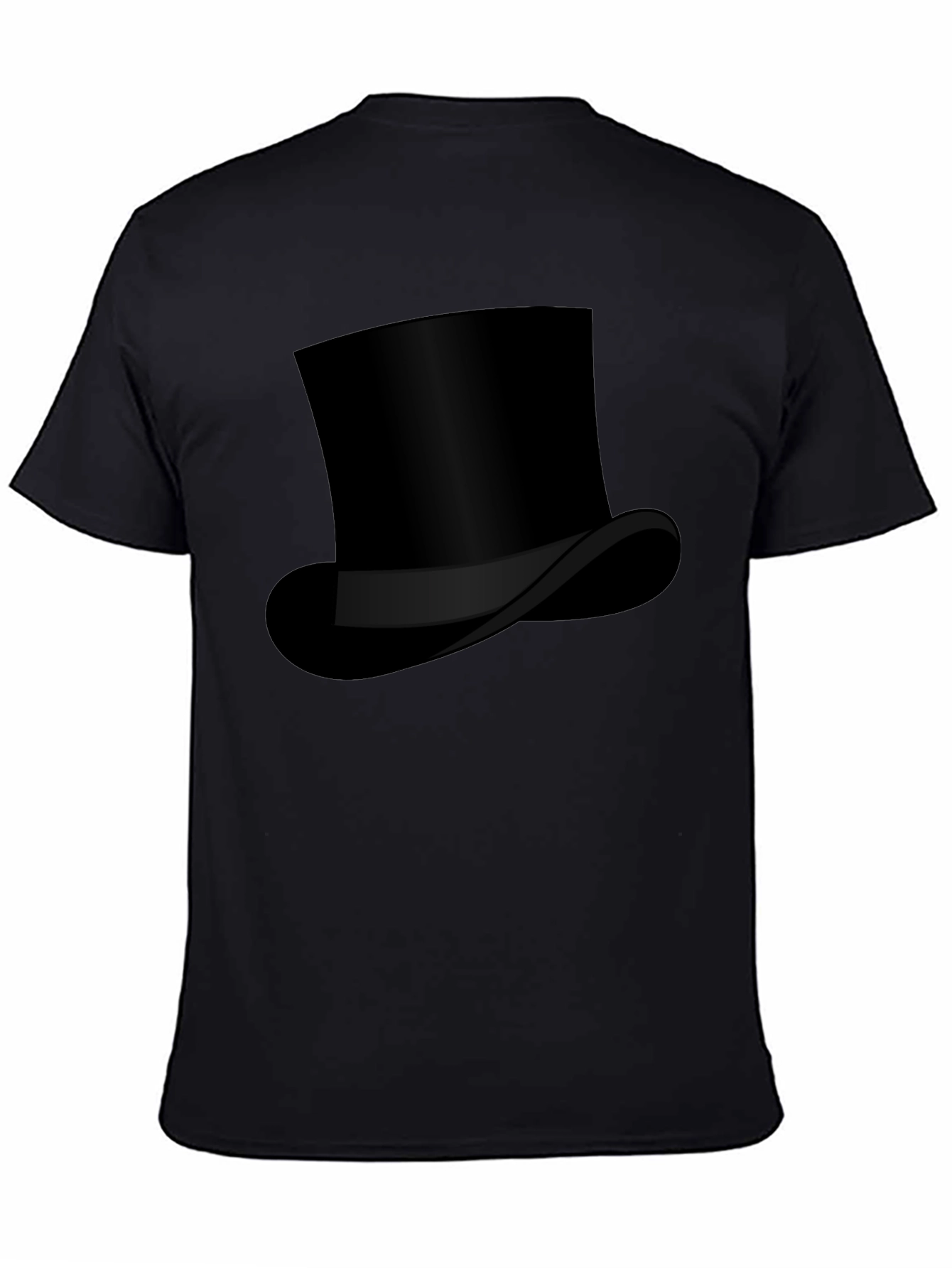 Top Hat Graphic Tee - Classic Style Black T-Shirt