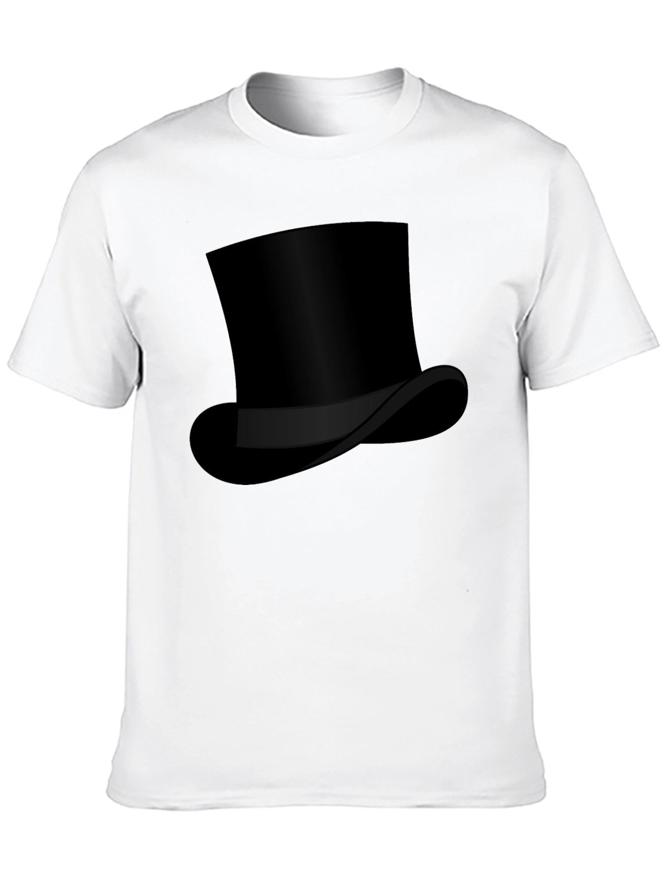 Top Hat Graphic Tee - Classic Style Black T-Shirt
