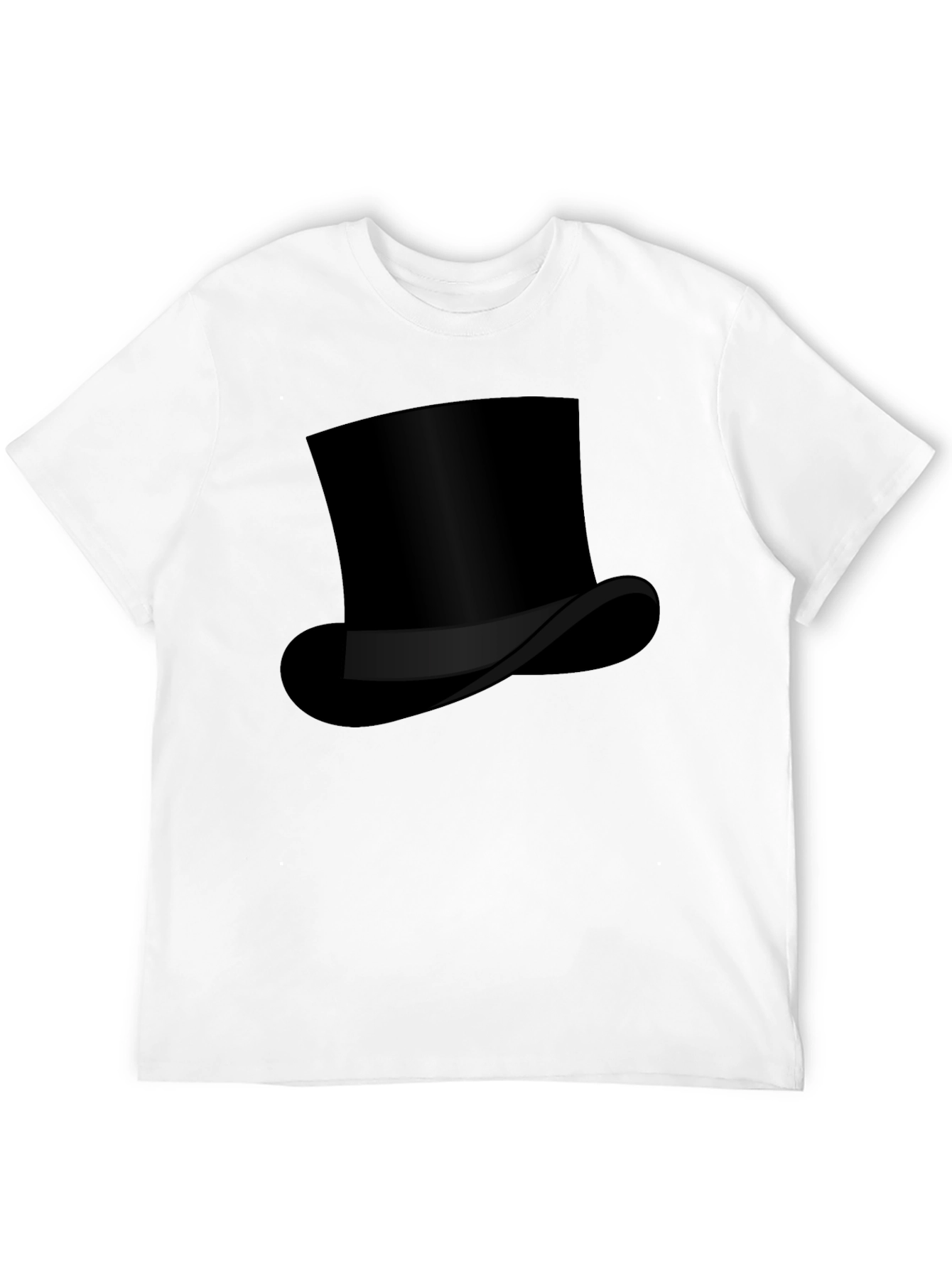 Top Hat Graphic Tee - Classic Style Black T-Shirt