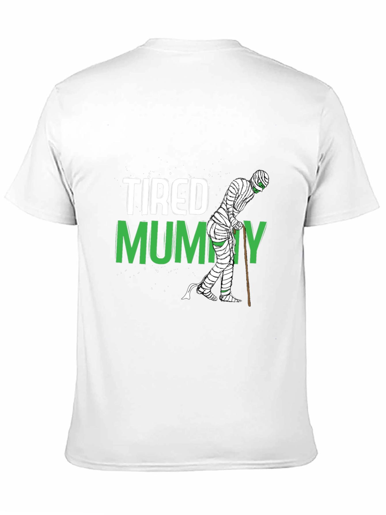 Tired Mummy Graphic T-Shirt - Halloween Costume Tee