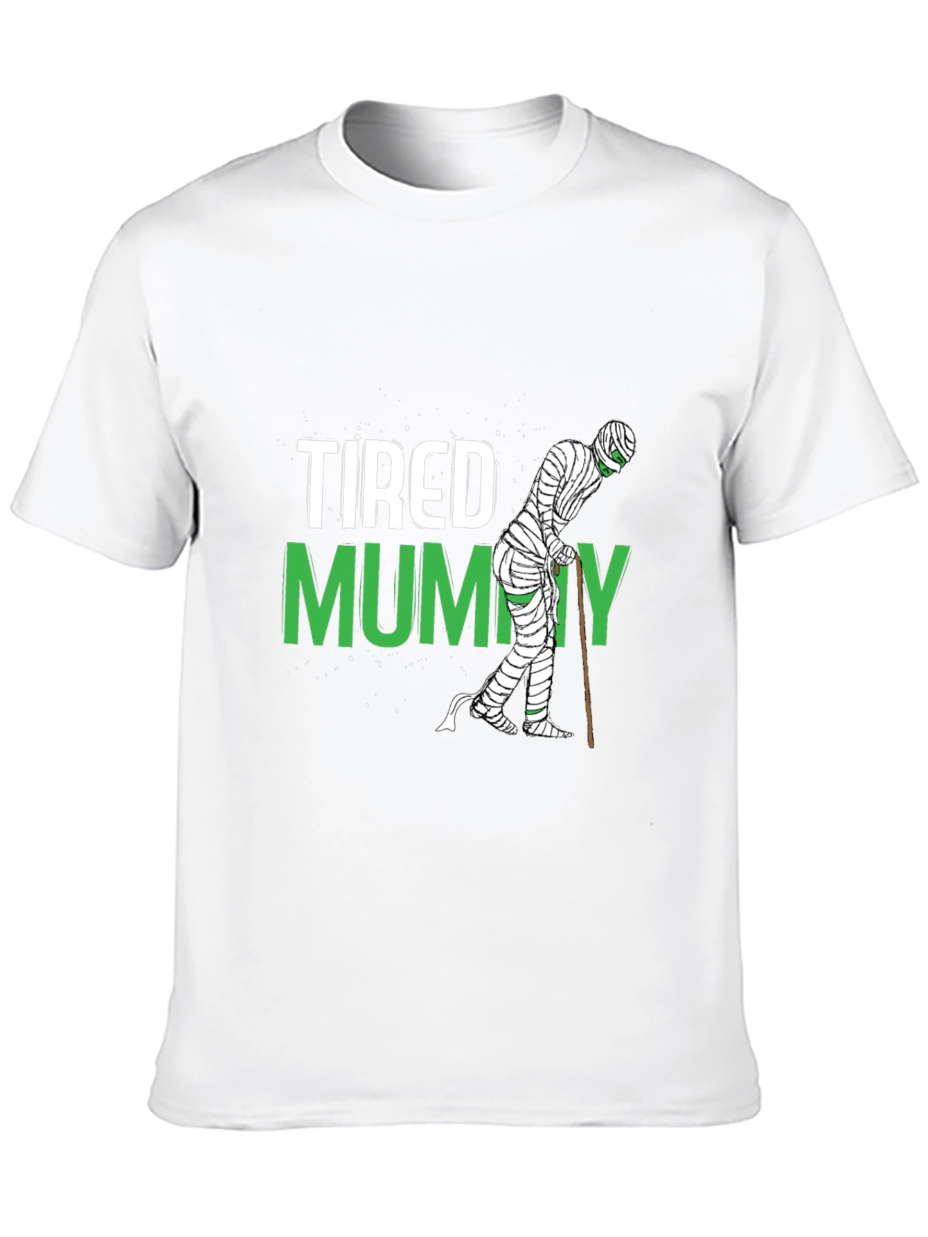 Tired Mummy Graphic T-Shirt - Halloween Costume Tee